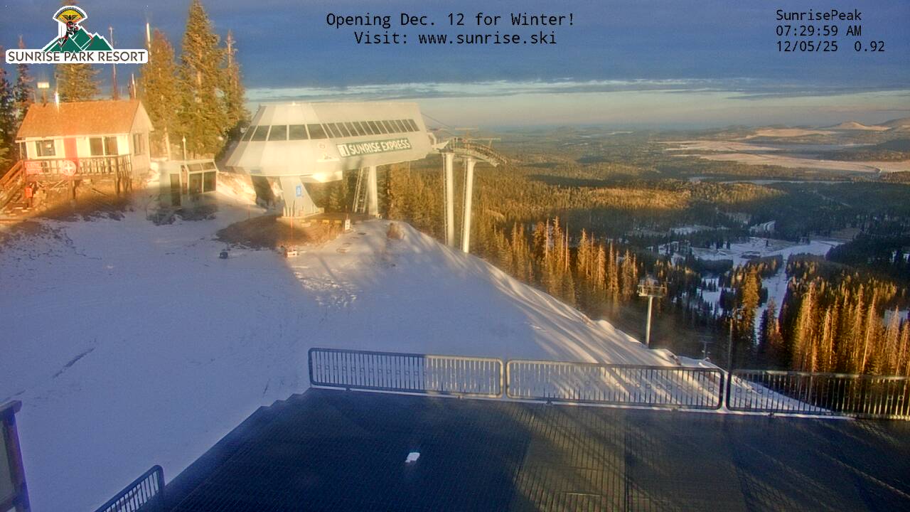 Thumbnail for current weather camera view from Sunrise Park Resort 10650 ft elev in Greer, Arizona