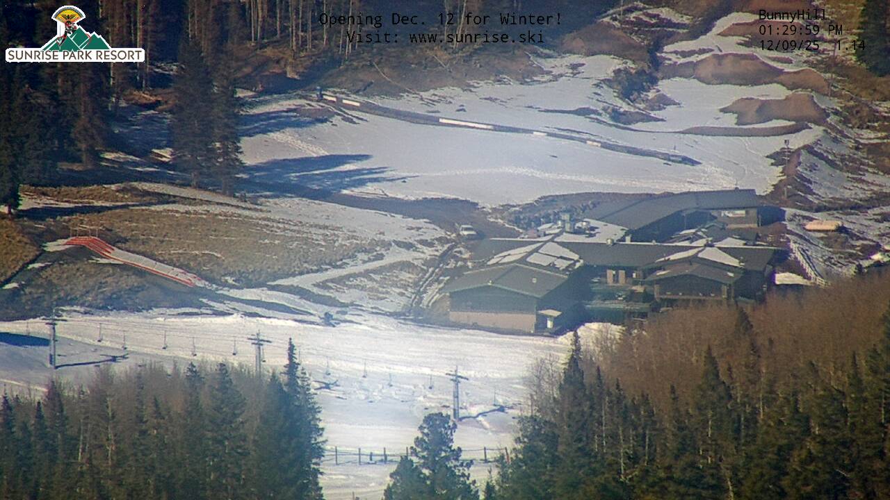 Thumbnail for current weather camera view from Sunrise Park Resort 10650 ft elev in Greer, Arizona