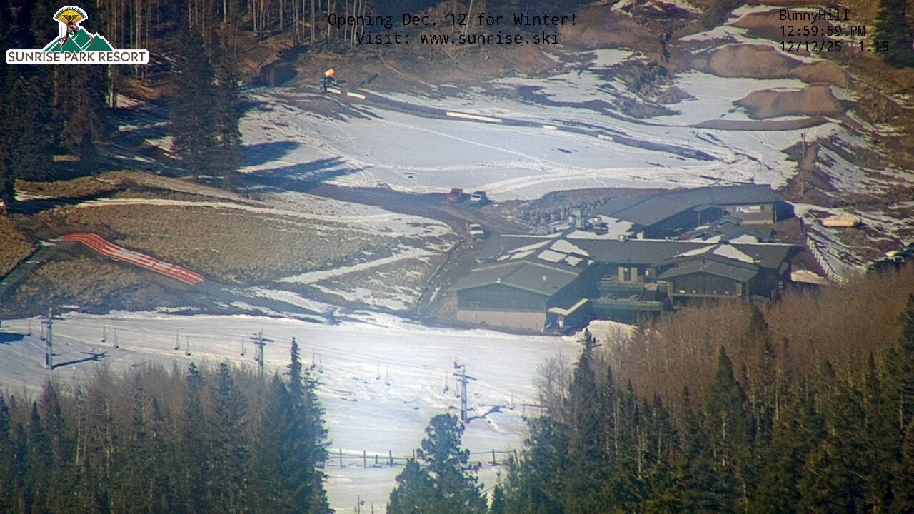 Thumbnail for current weather camera view from Sunrise Park Resort 10650 ft elev in Greer, Arizona