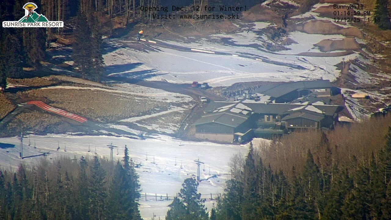 Thumbnail for current weather camera view from Sunrise Park Resort 10650 ft elev in Greer, Arizona