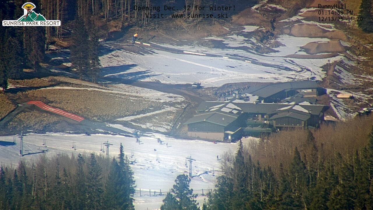 Thumbnail for current weather camera view from Sunrise Park Resort 10650 ft elev in Greer, Arizona
