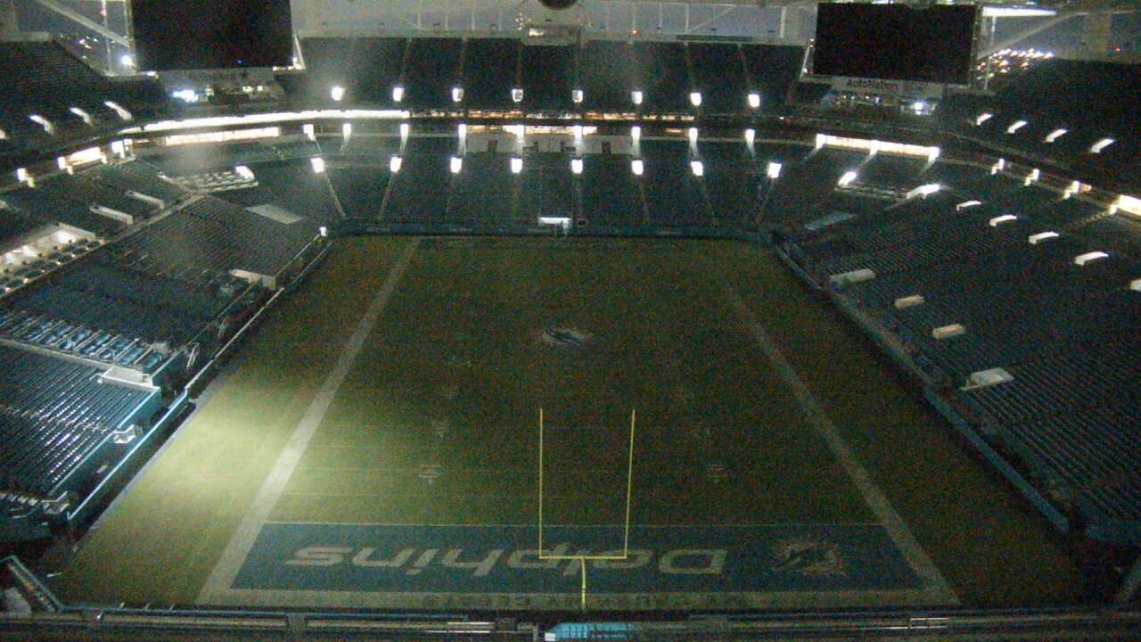 Thumbnail for current weather camera view from Hard Rock Stadium (east lot) in Miami Gardens, Florida