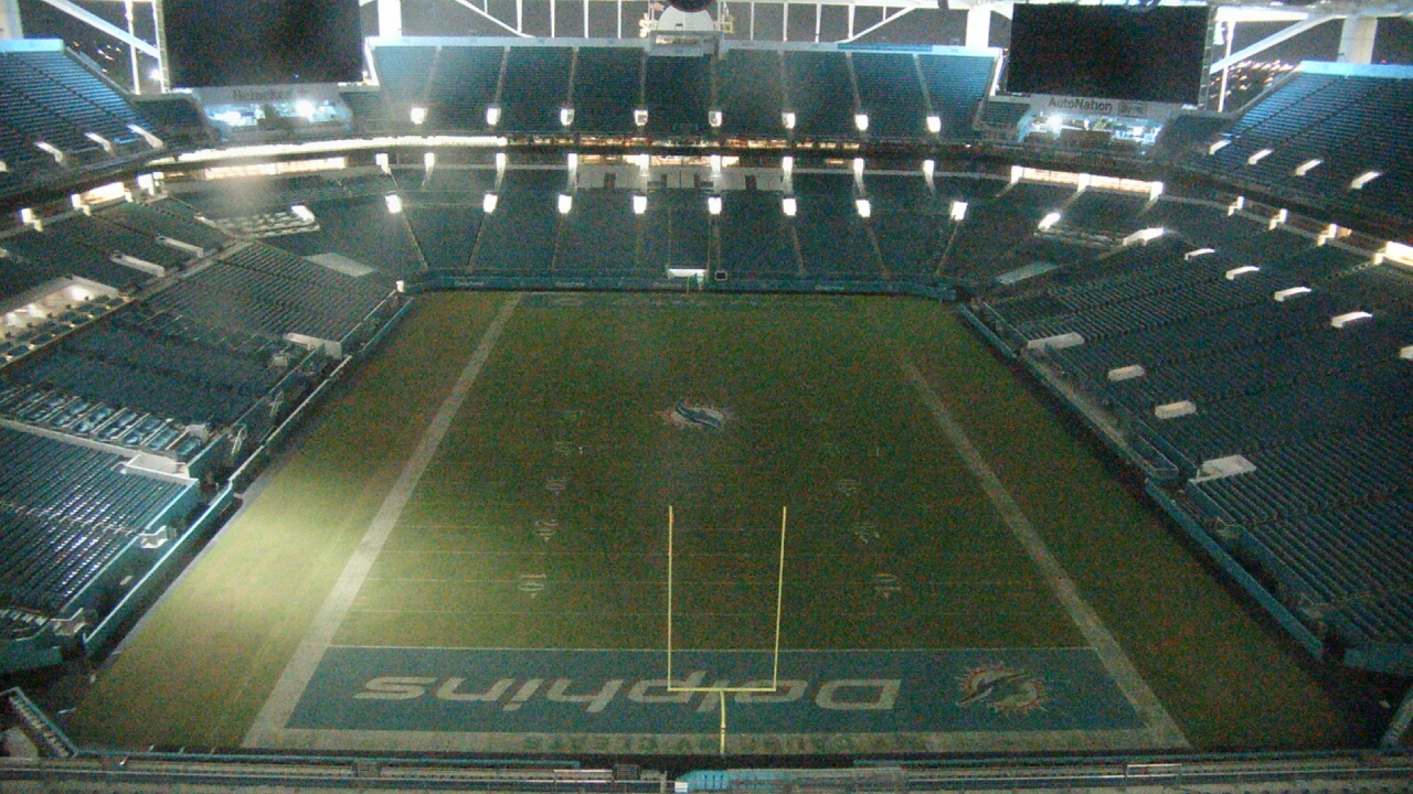 Thumbnail for current weather camera view from Hard Rock Stadium (east lot) in Miami Gardens, Florida