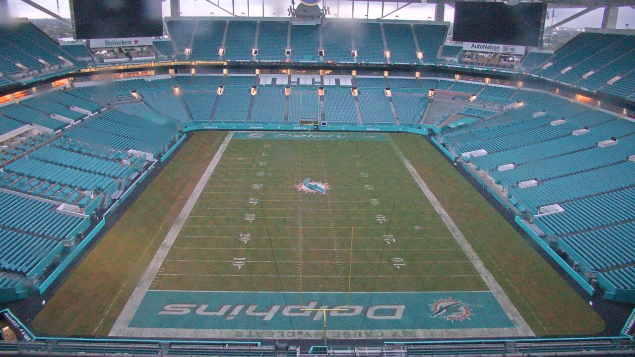 Thumbnail for current weather camera view from Hard Rock Stadium (east lot) in Miami Gardens, Florida