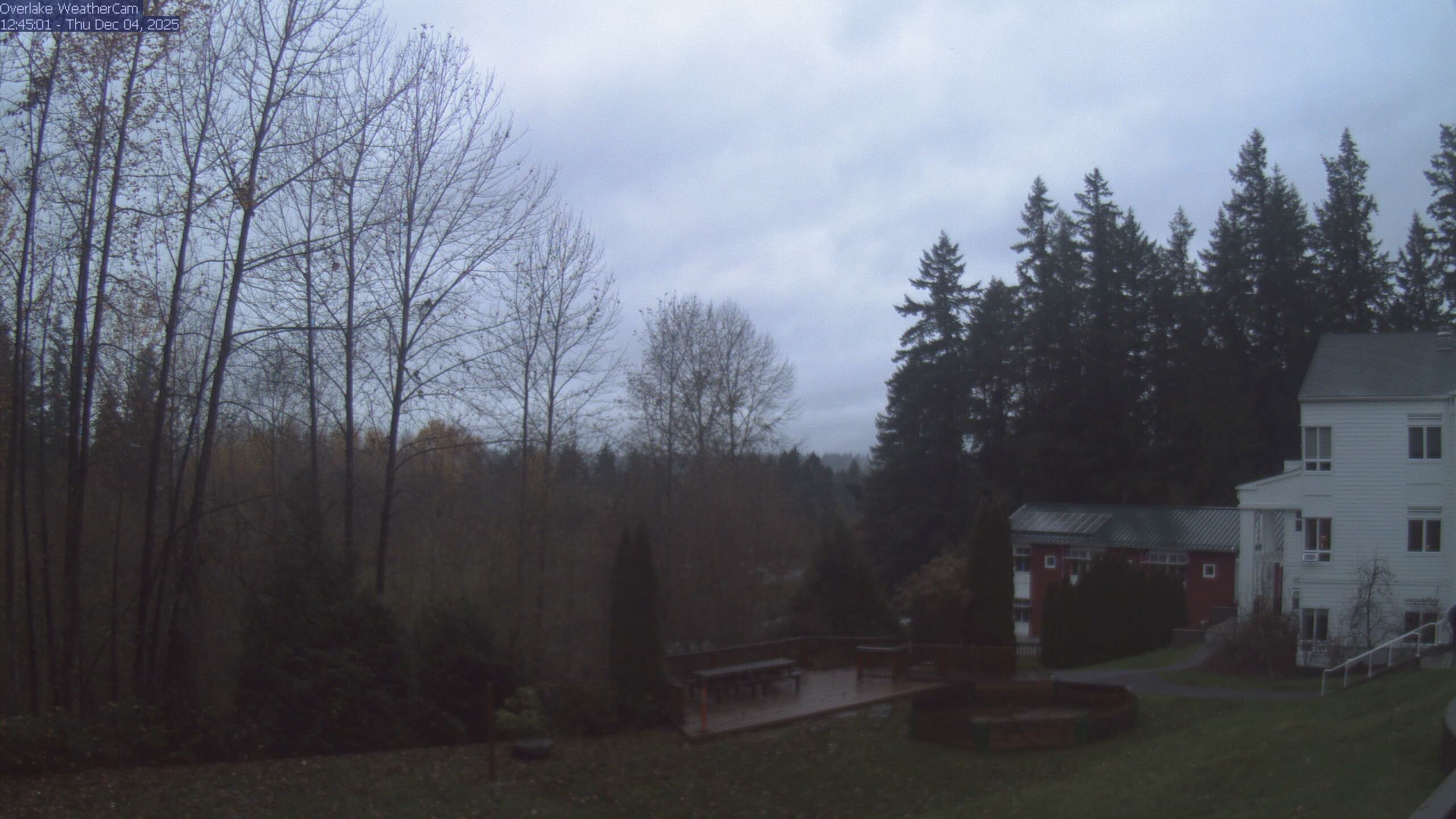 Thumbnail for current weather camera view from The Overlake School in Redmond, Washington