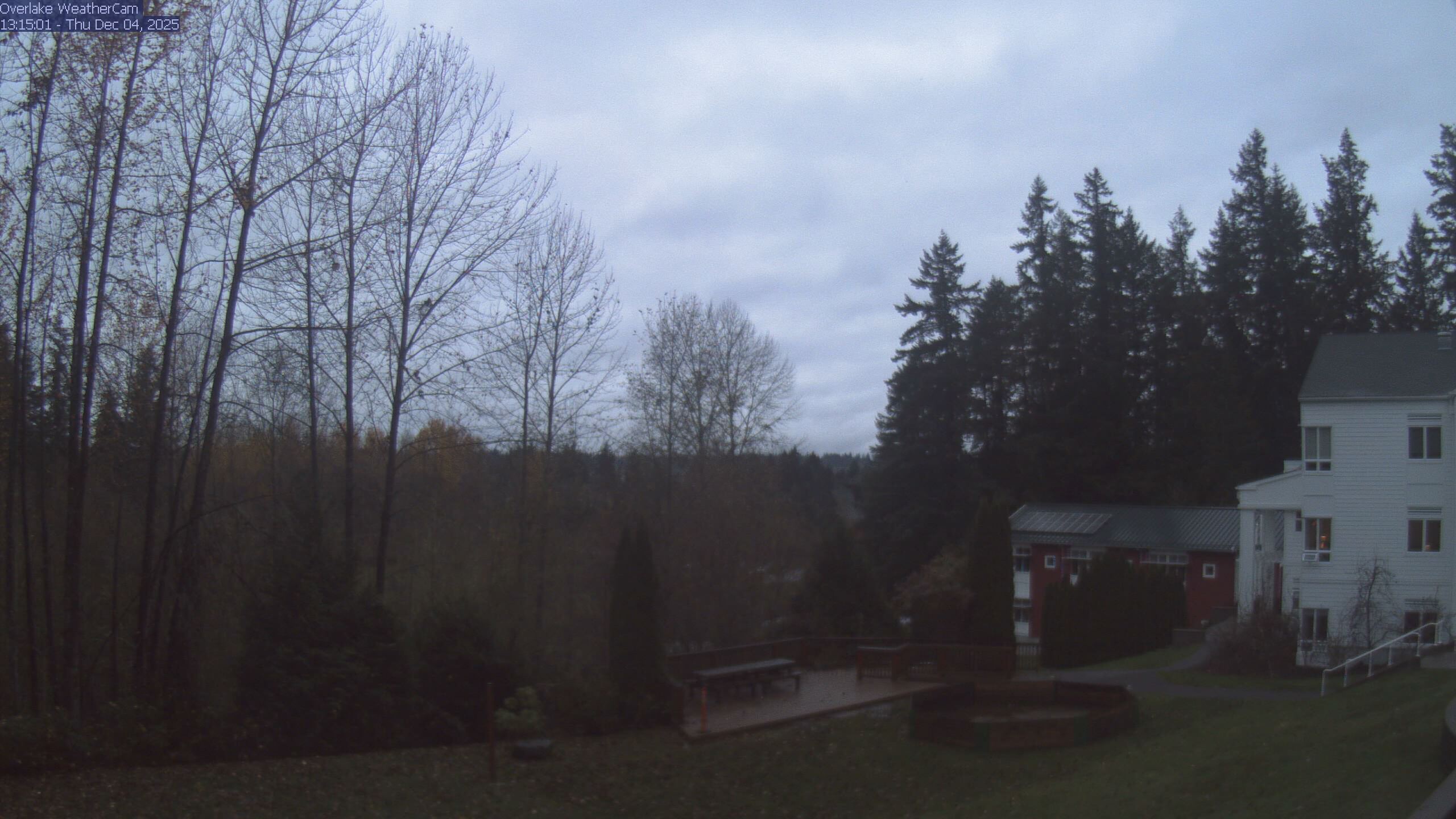 Thumbnail for current weather camera view from The Overlake School in Redmond, Washington