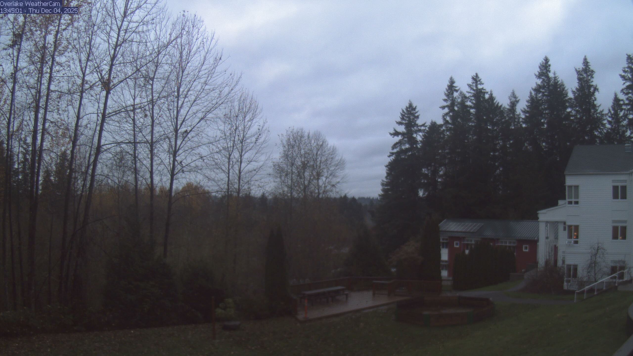 Thumbnail for current weather camera view from The Overlake School in Redmond, Washington