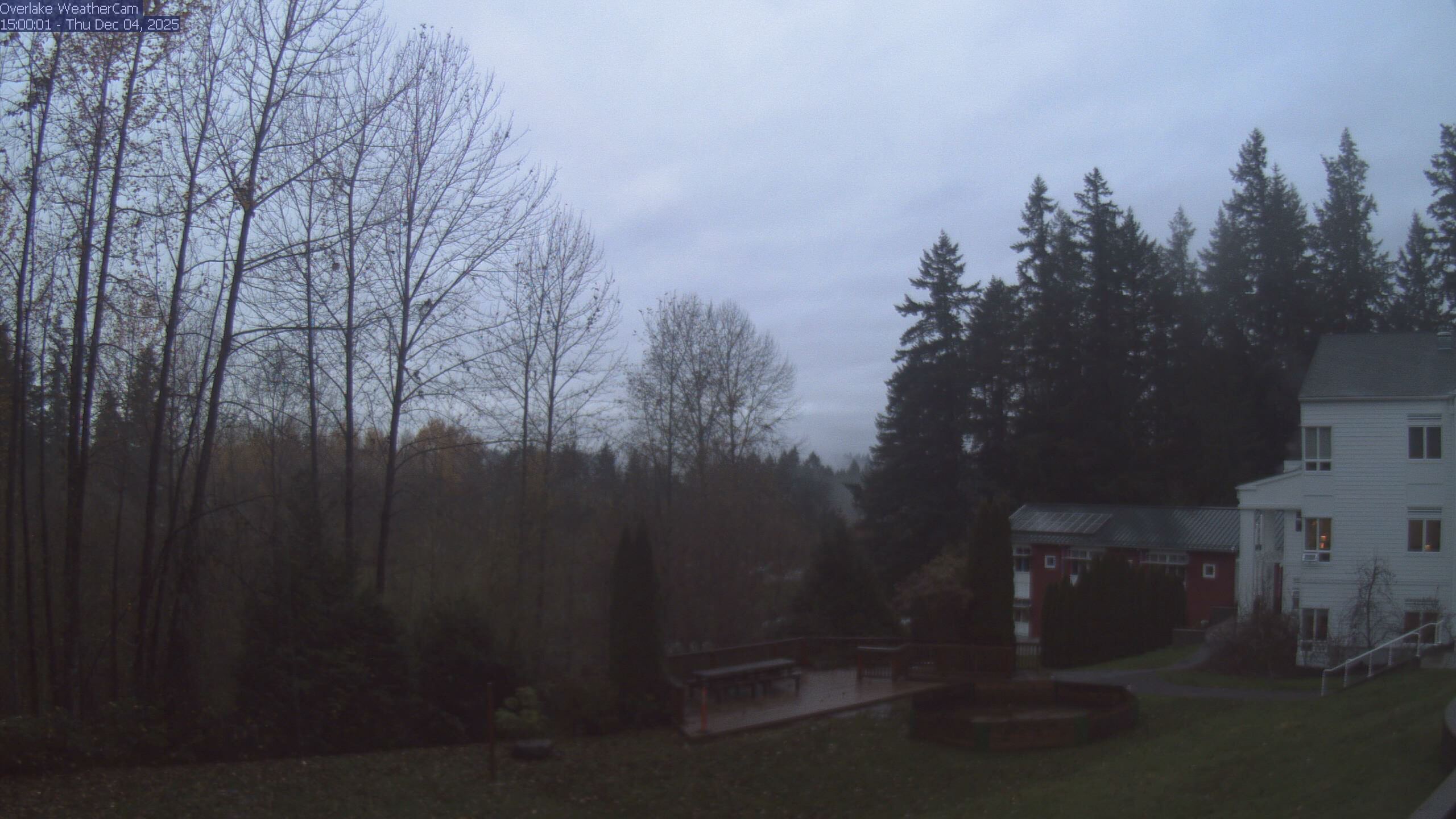 Thumbnail for current weather camera view from The Overlake School in Redmond, Washington