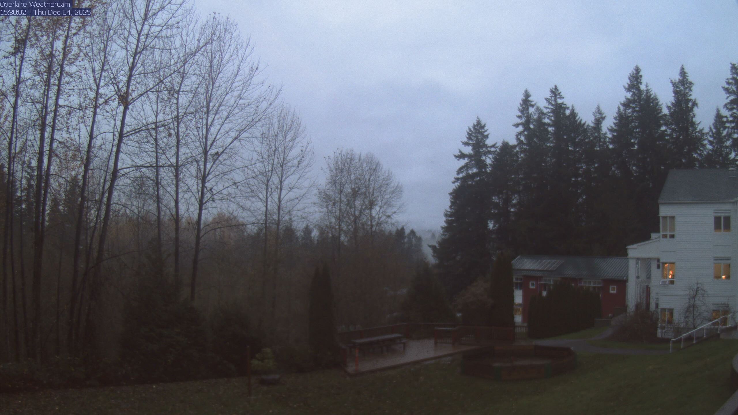 Thumbnail for current weather camera view from The Overlake School in Redmond, Washington