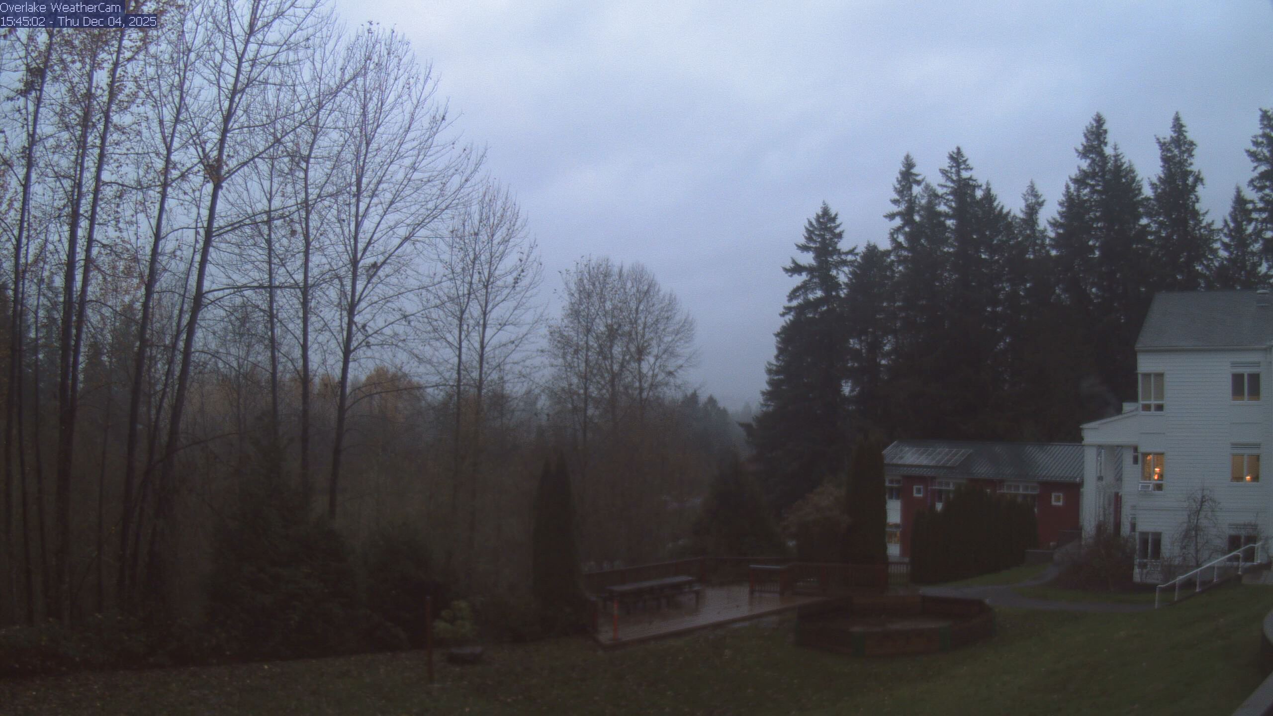 Thumbnail for current weather camera view from The Overlake School in Redmond, Washington