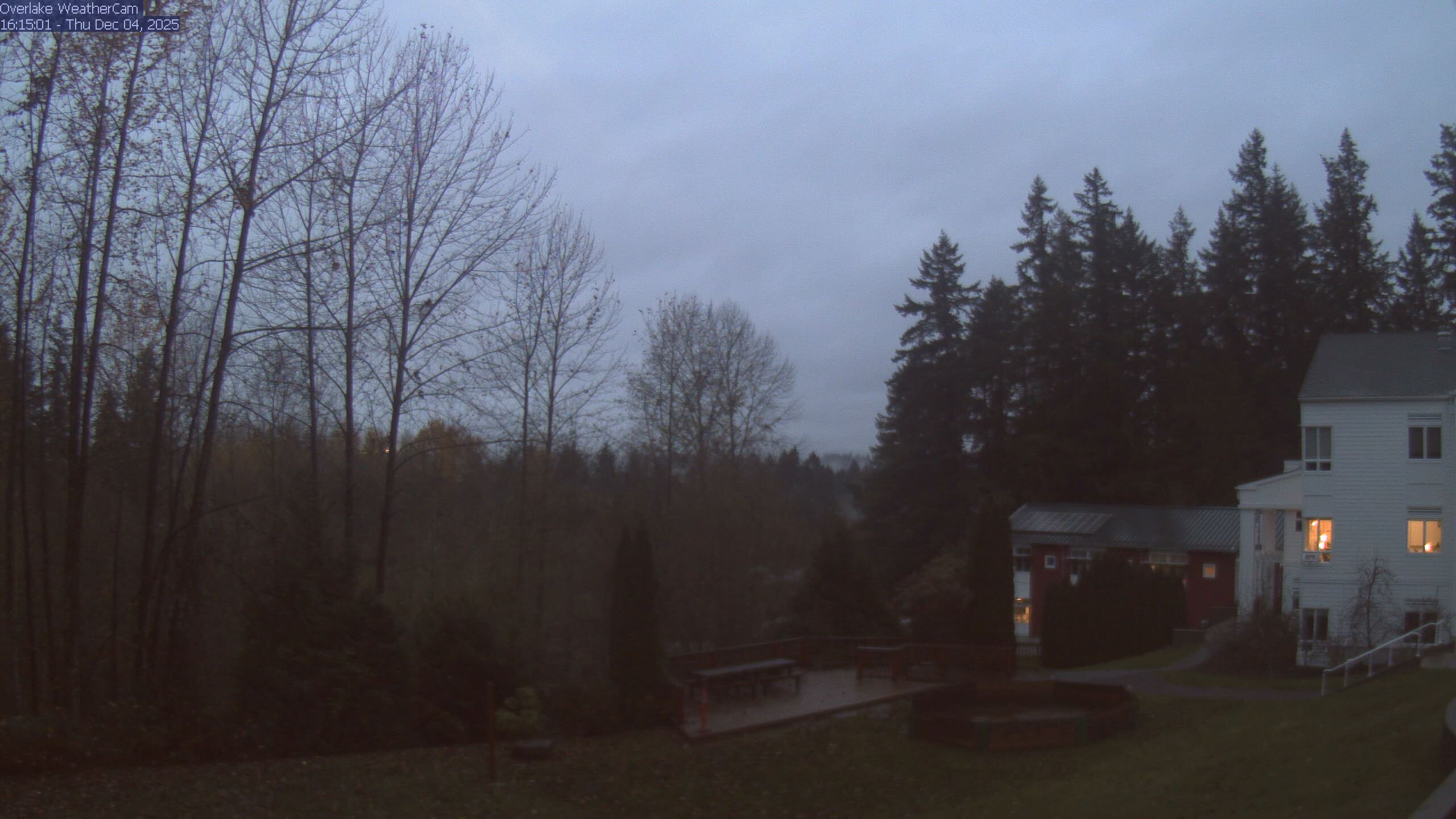 Thumbnail for current weather camera view from The Overlake School in Redmond, Washington