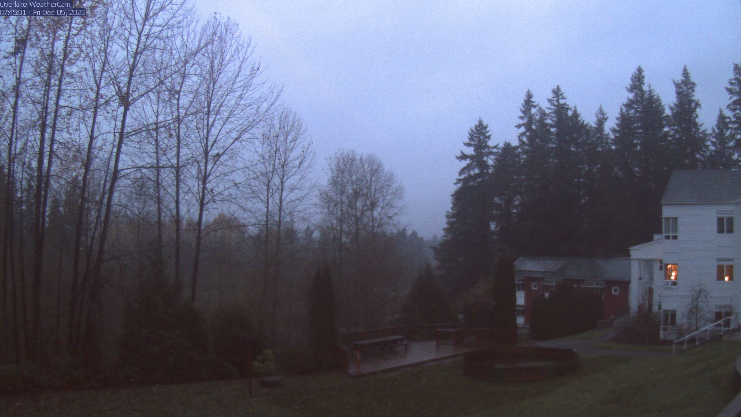 Thumbnail for current weather camera view from The Overlake School in Redmond, Washington