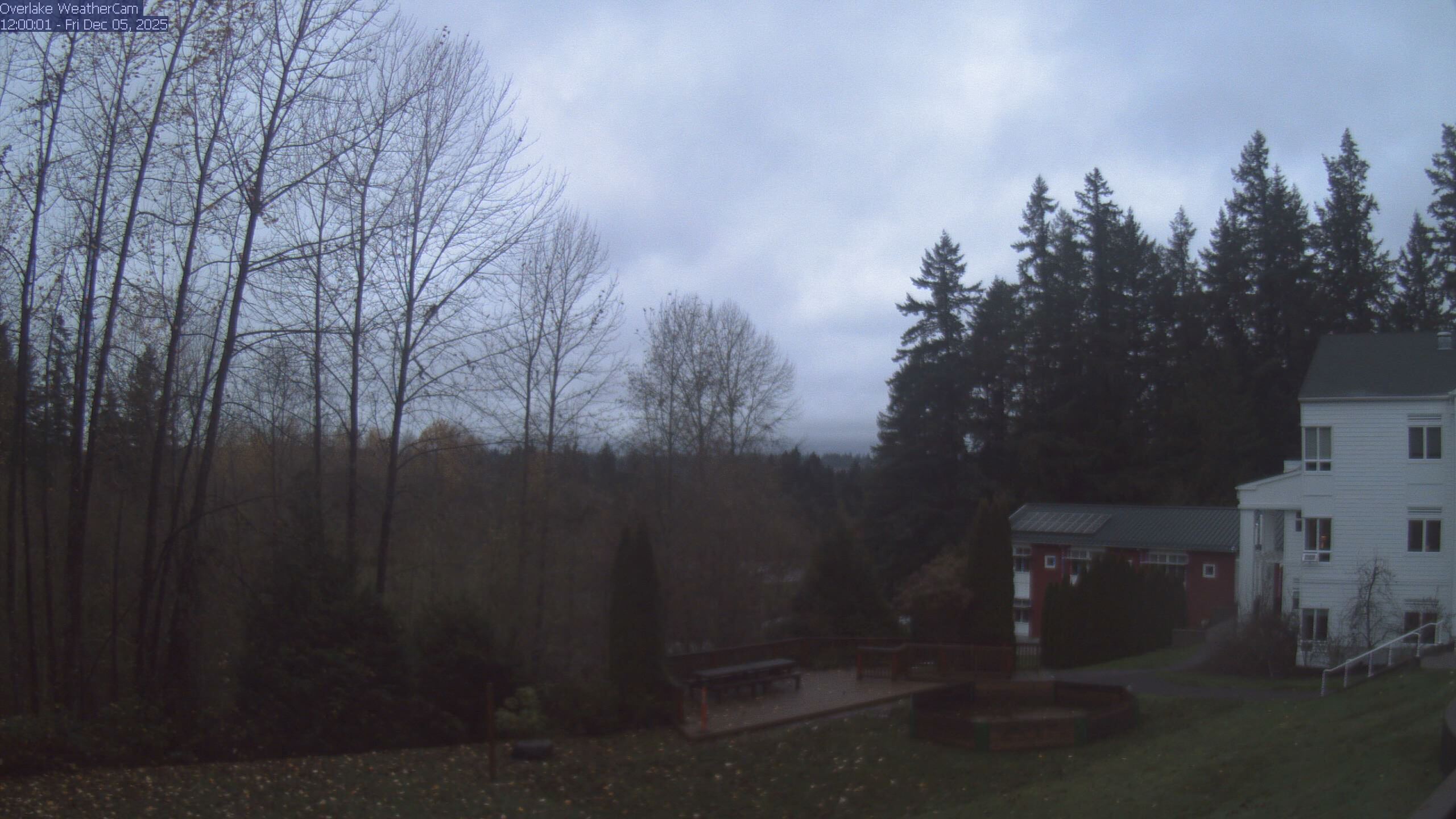 Thumbnail for current weather camera view from The Overlake School in Redmond, Washington