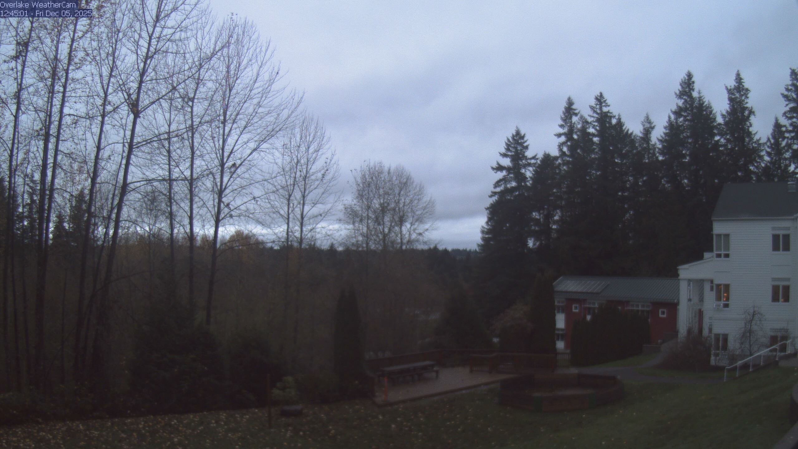 Thumbnail for current weather camera view from The Overlake School in Redmond, Washington