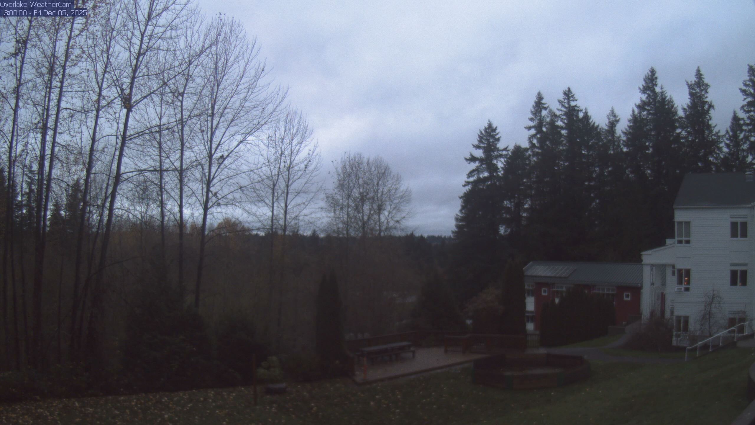 Thumbnail for current weather camera view from The Overlake School in Redmond, Washington