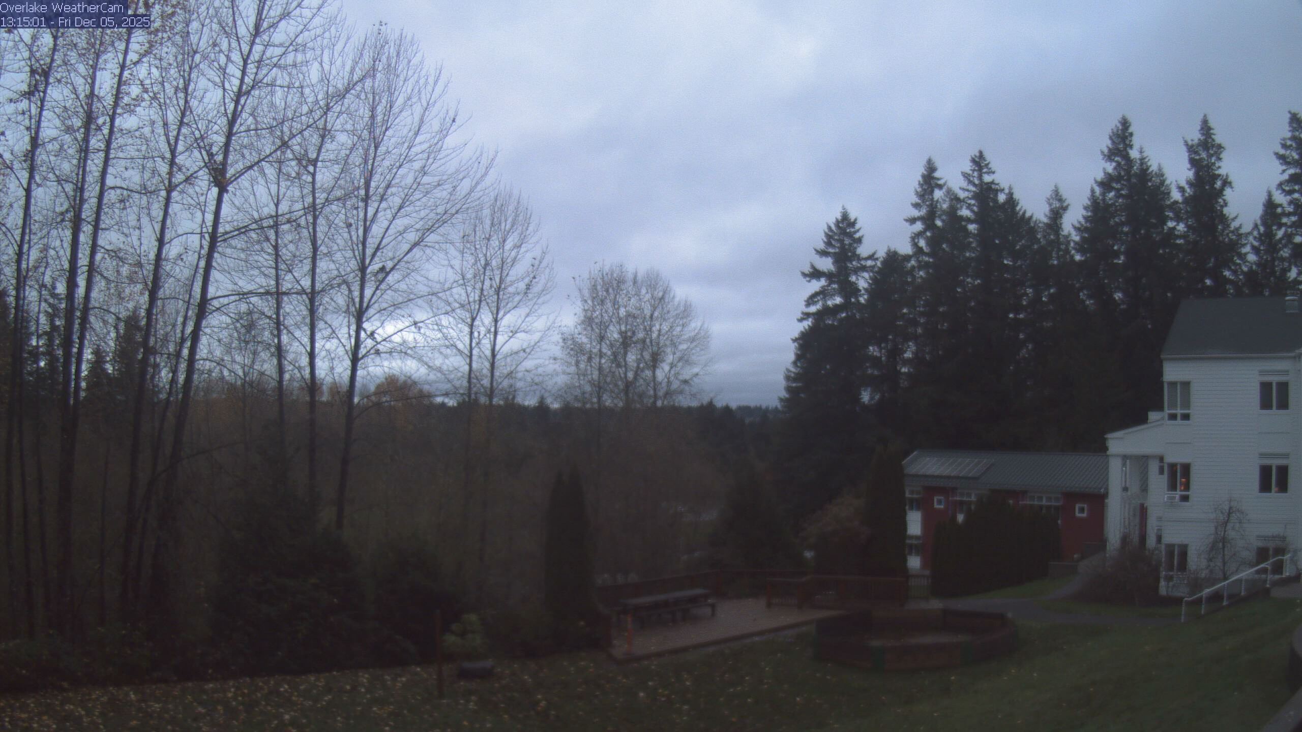 Thumbnail for current weather camera view from The Overlake School in Redmond, Washington