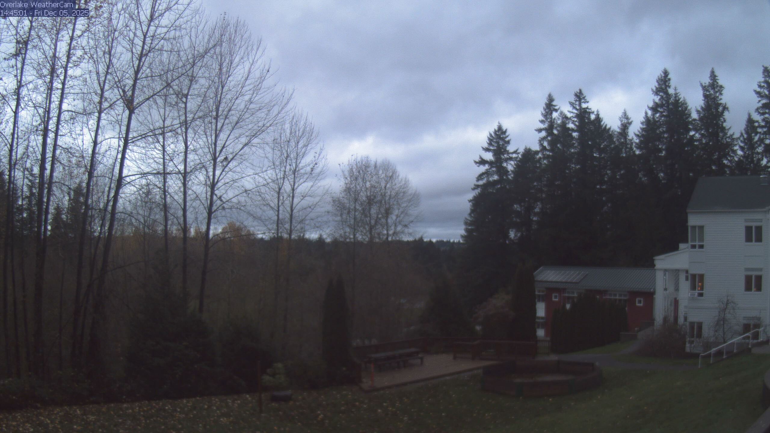 Thumbnail for current weather camera view from The Overlake School in Redmond, Washington