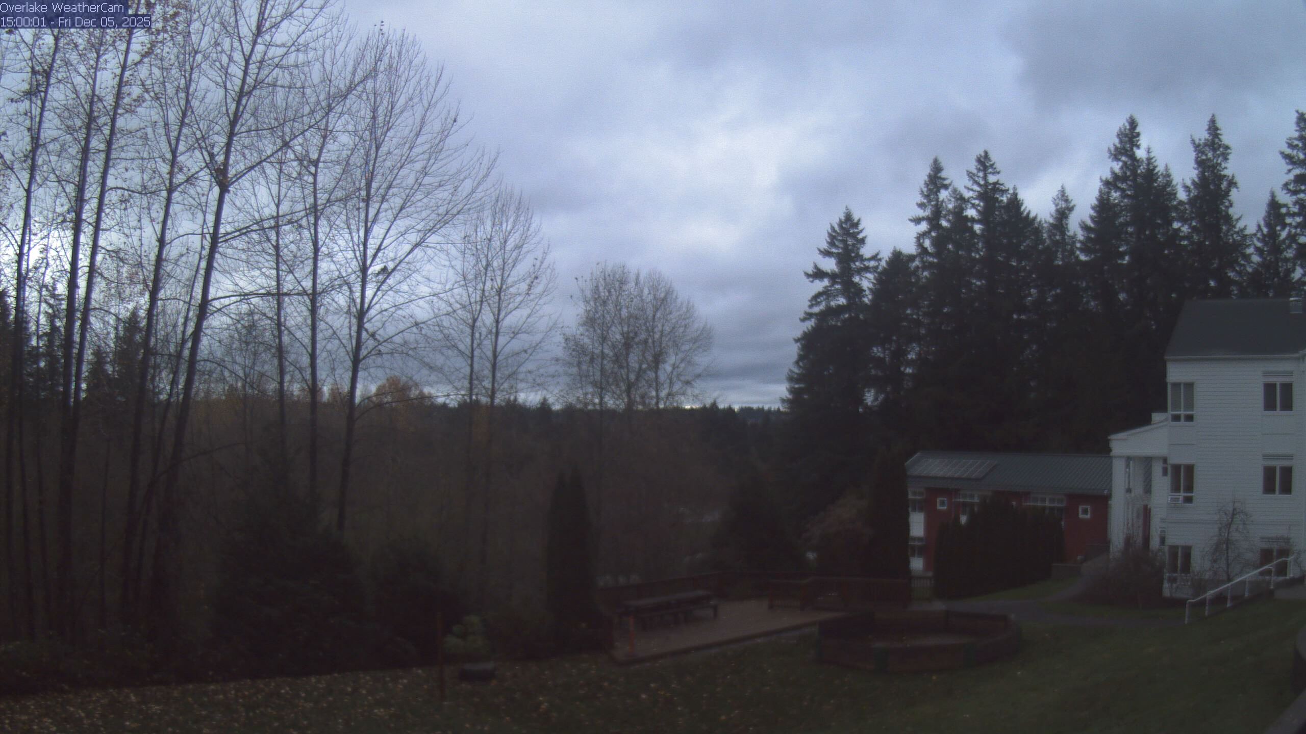 Thumbnail for current weather camera view from The Overlake School in Redmond, Washington