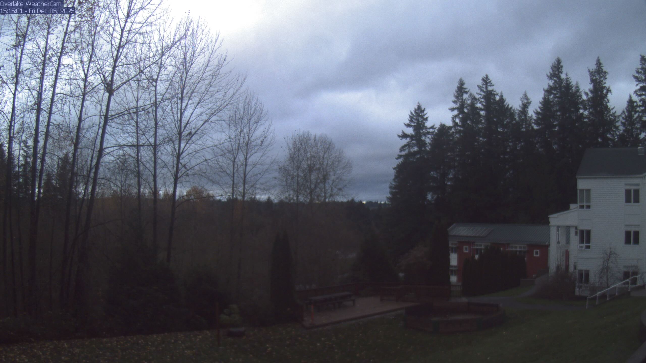 Thumbnail for current weather camera view from The Overlake School in Redmond, Washington