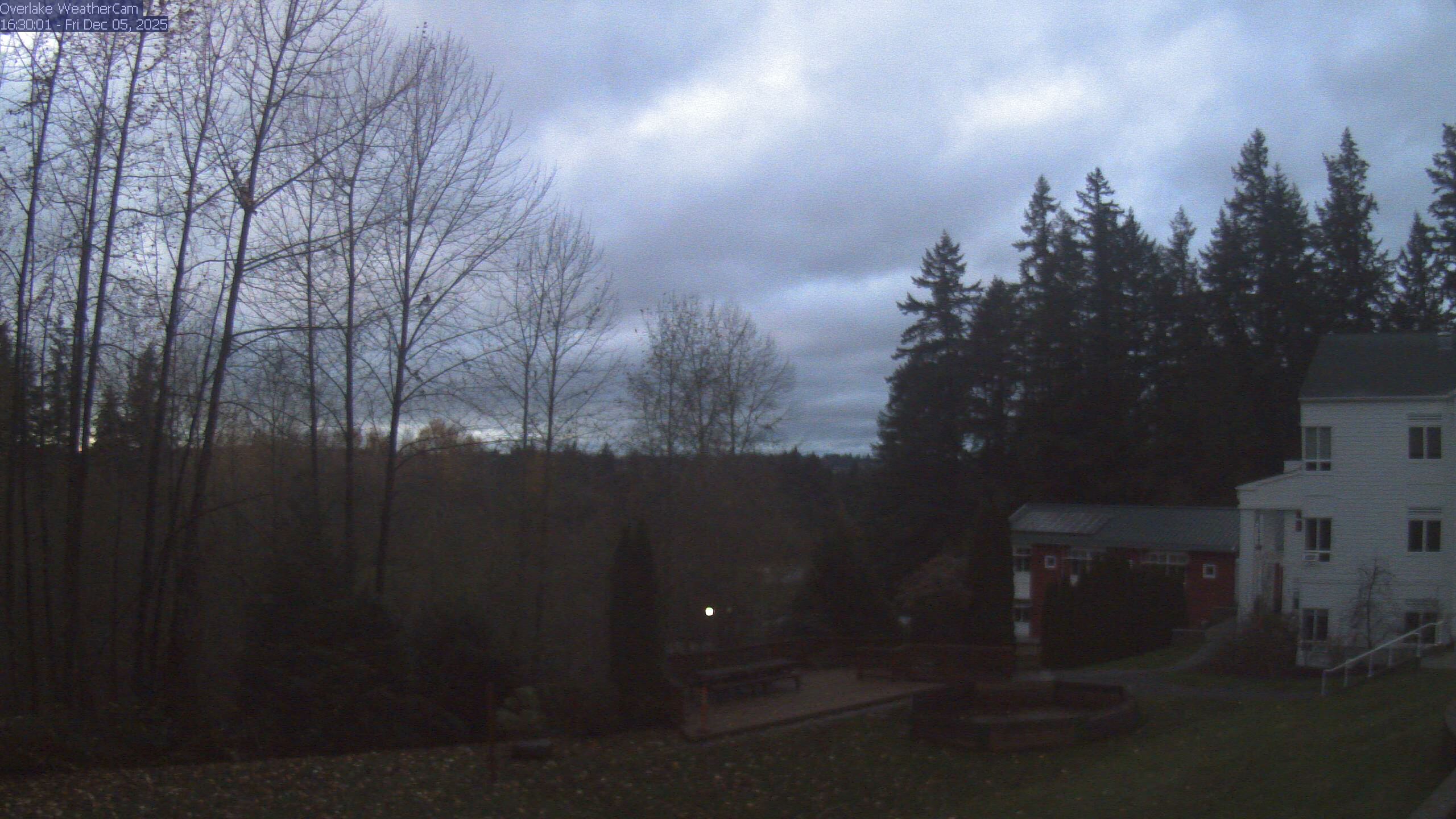 Thumbnail for current weather camera view from The Overlake School in Redmond, Washington