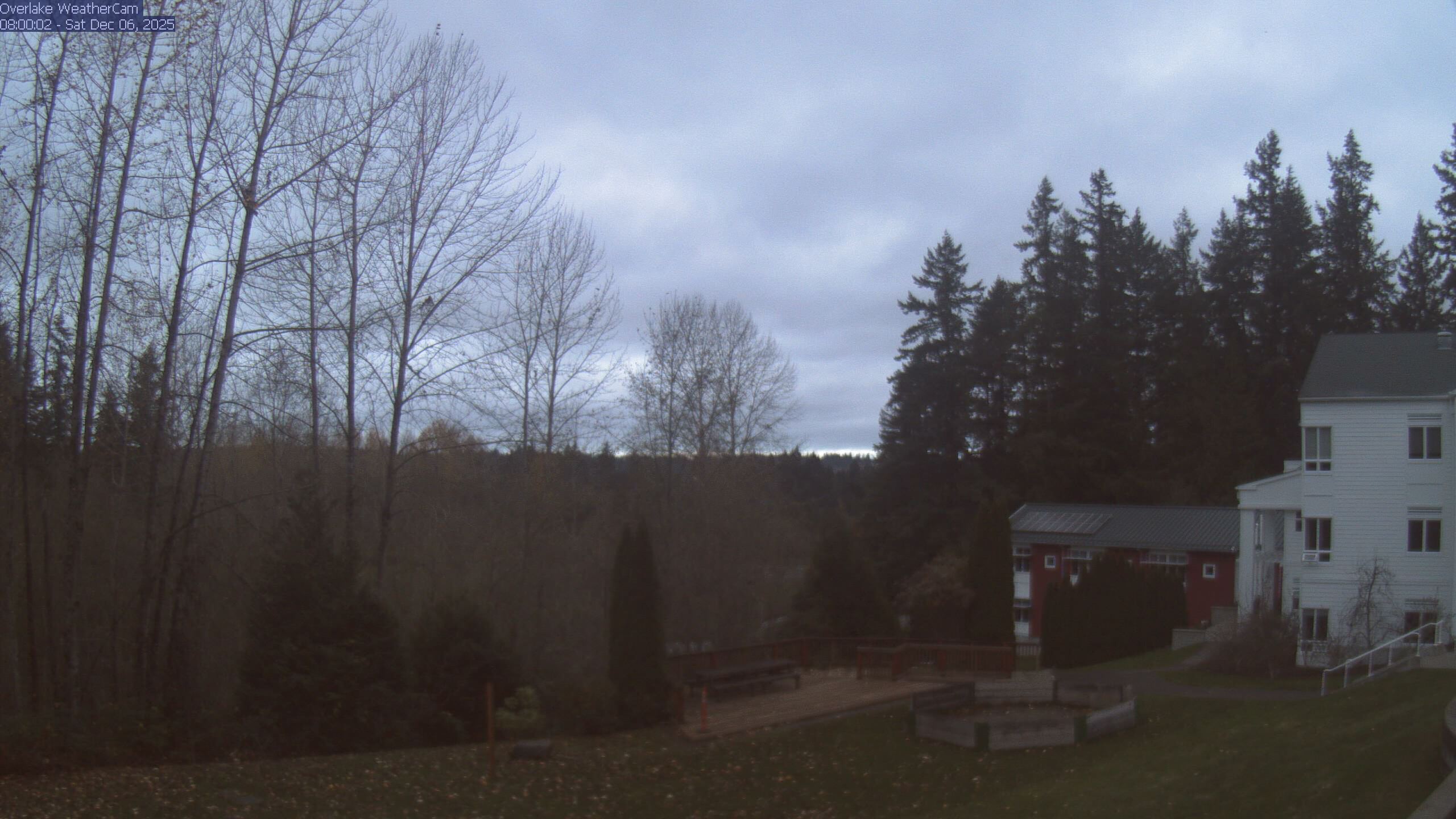 Thumbnail for current weather camera view from The Overlake School in Redmond, Washington