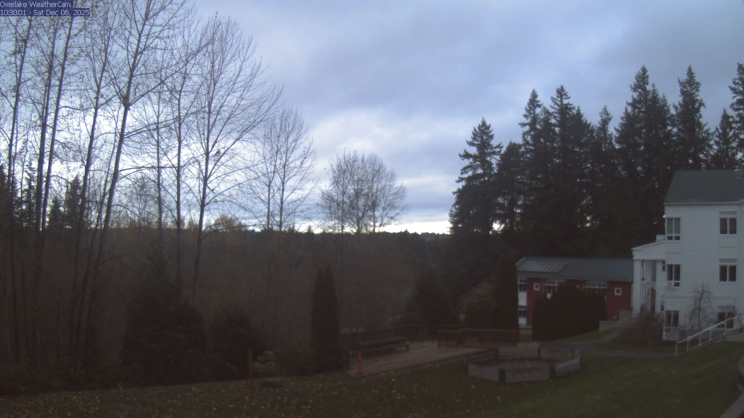 Thumbnail for current weather camera view from The Overlake School in Redmond, Washington