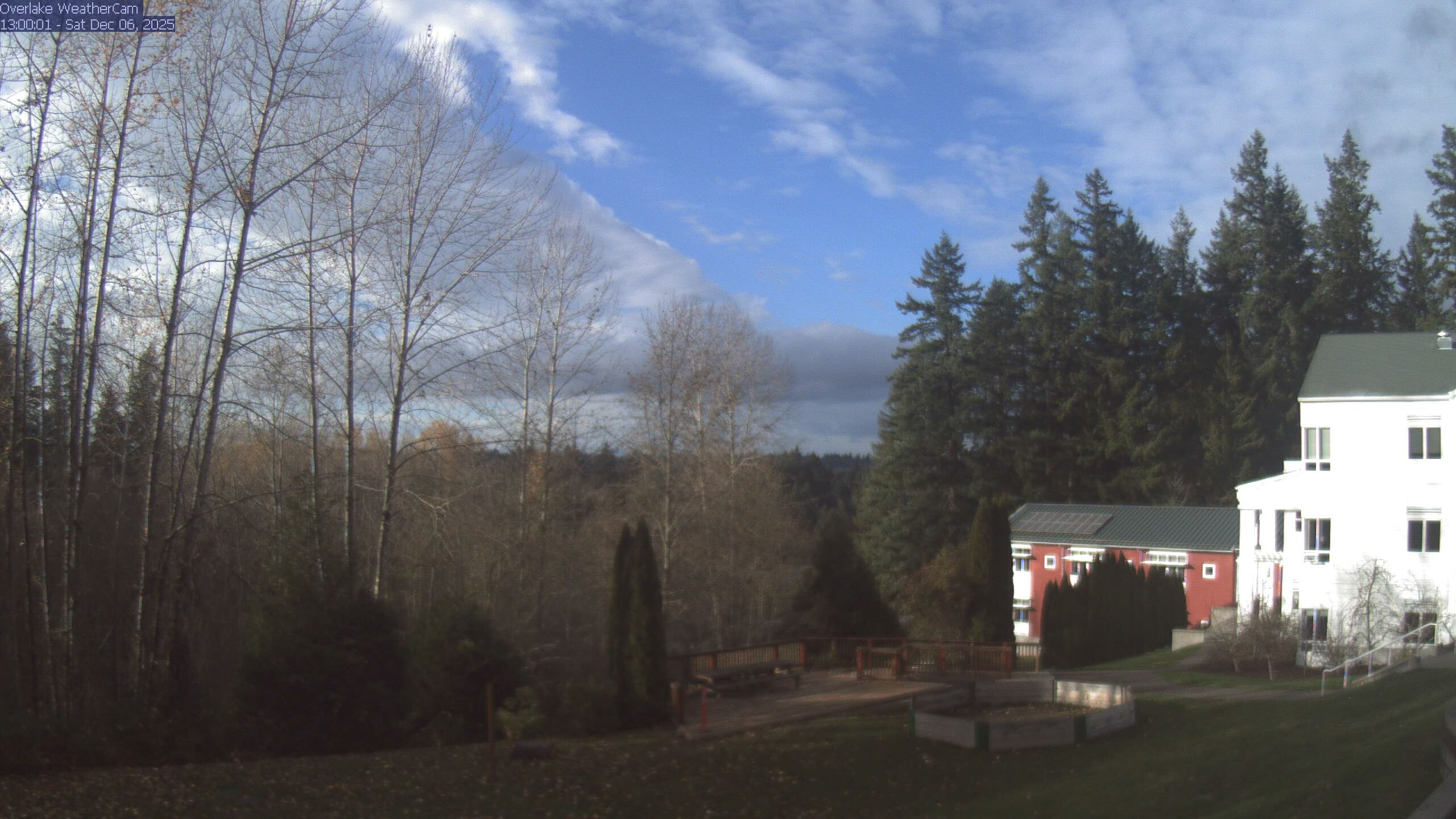 Thumbnail for current weather camera view from The Overlake School in Redmond, Washington