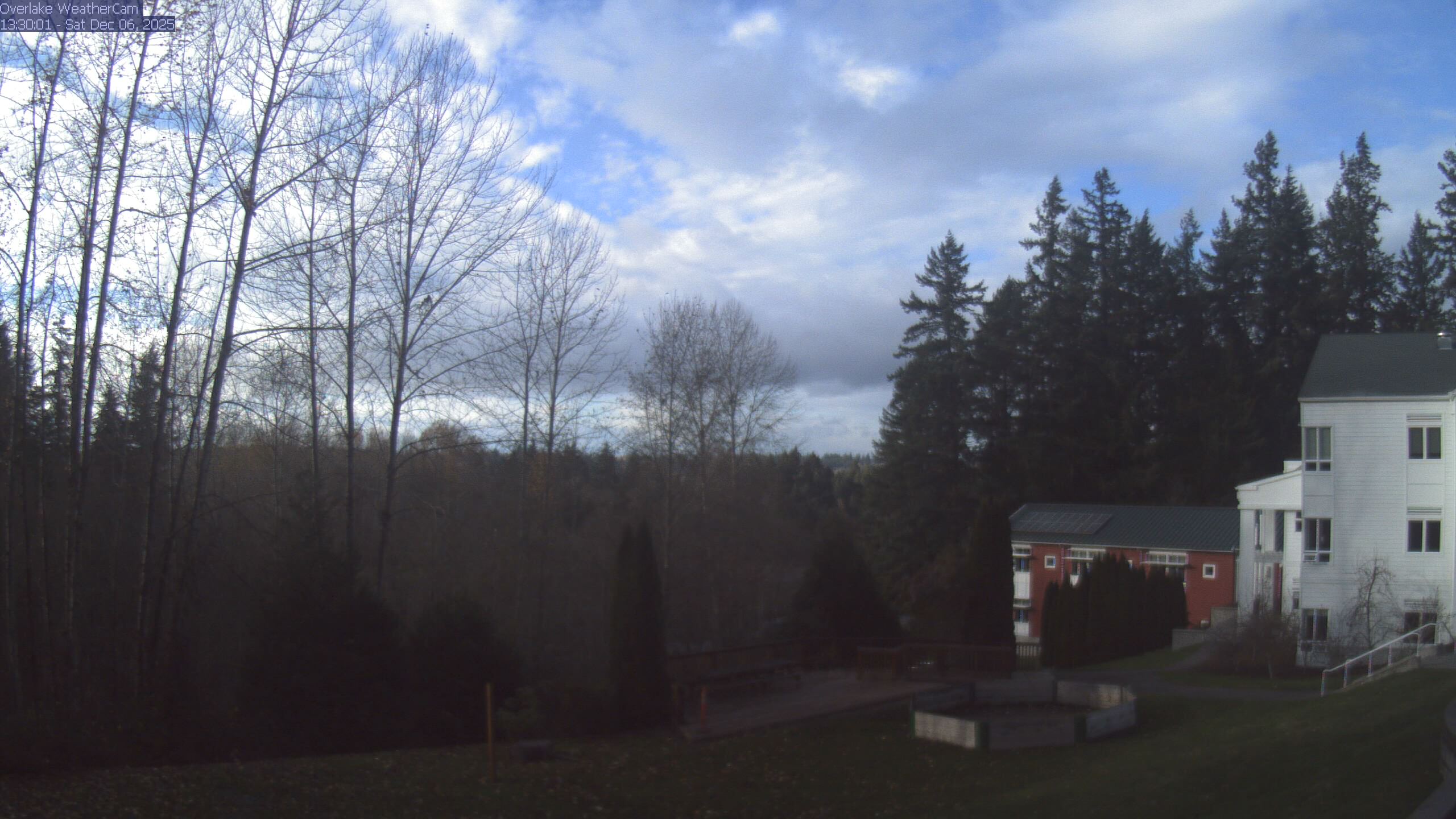 Thumbnail for current weather camera view from The Overlake School in Redmond, Washington