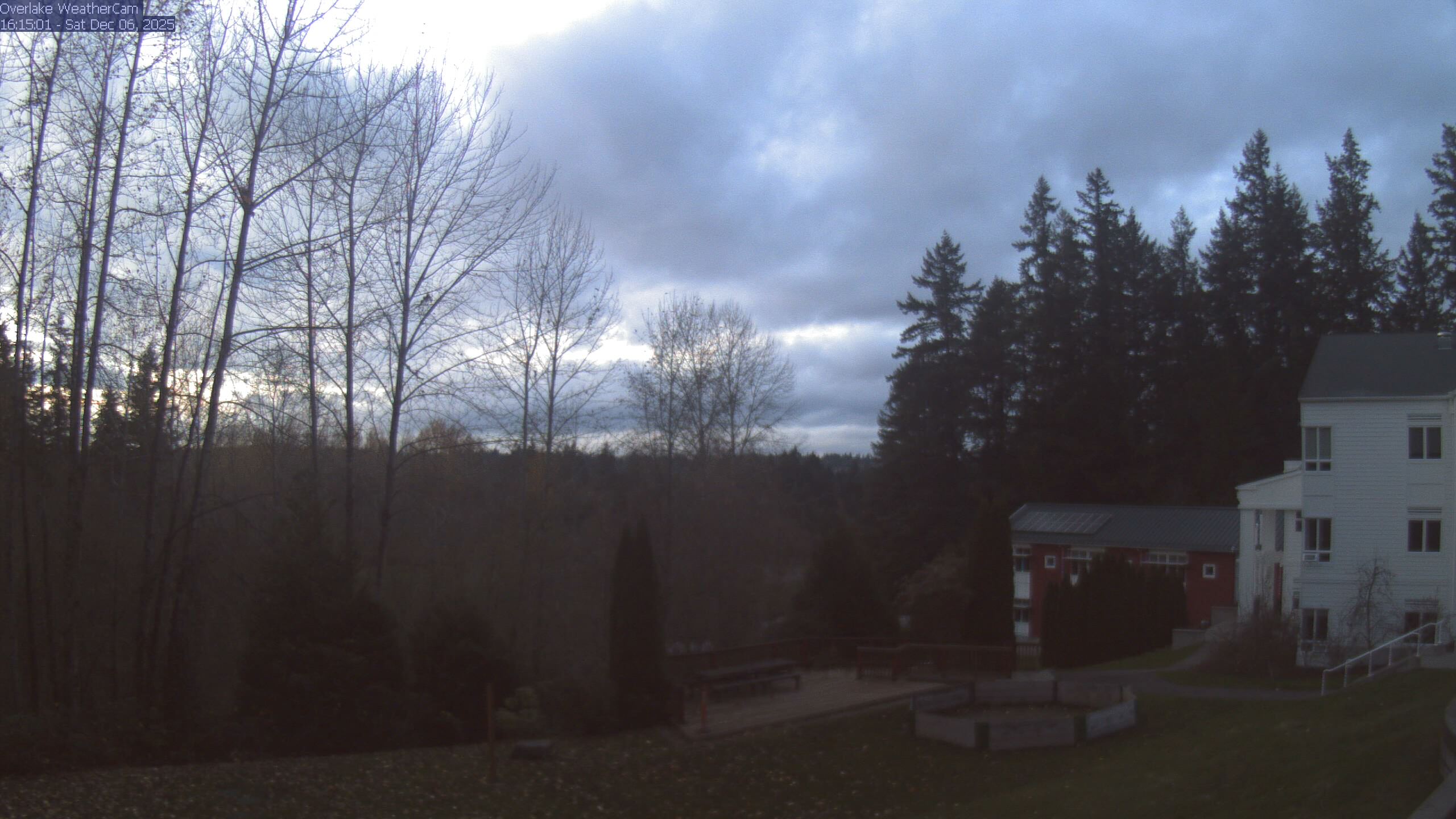 Thumbnail for current weather camera view from The Overlake School in Redmond, Washington