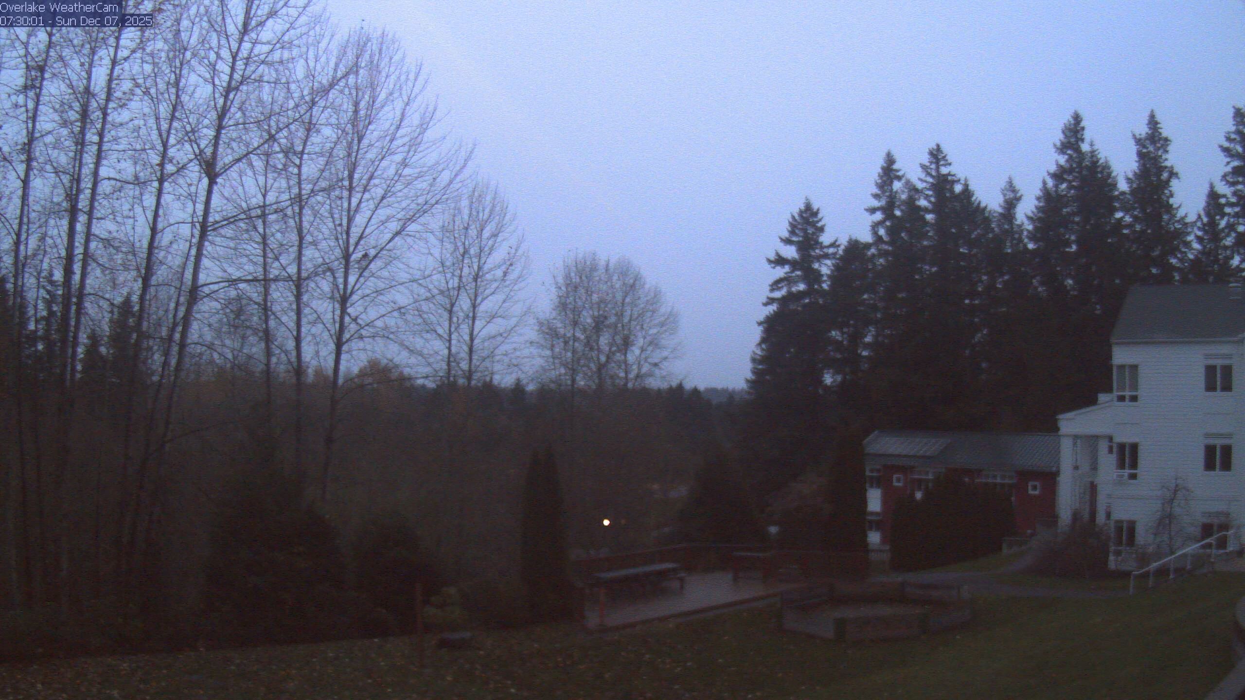 Thumbnail for current weather camera view from The Overlake School in Redmond, Washington