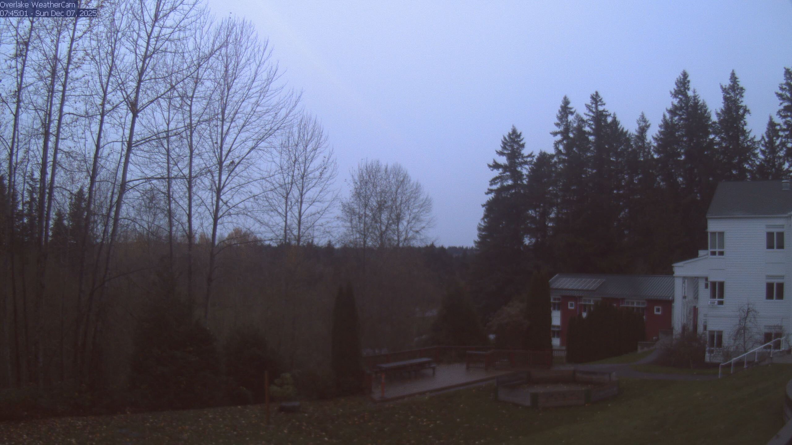 Thumbnail for current weather camera view from The Overlake School in Redmond, Washington