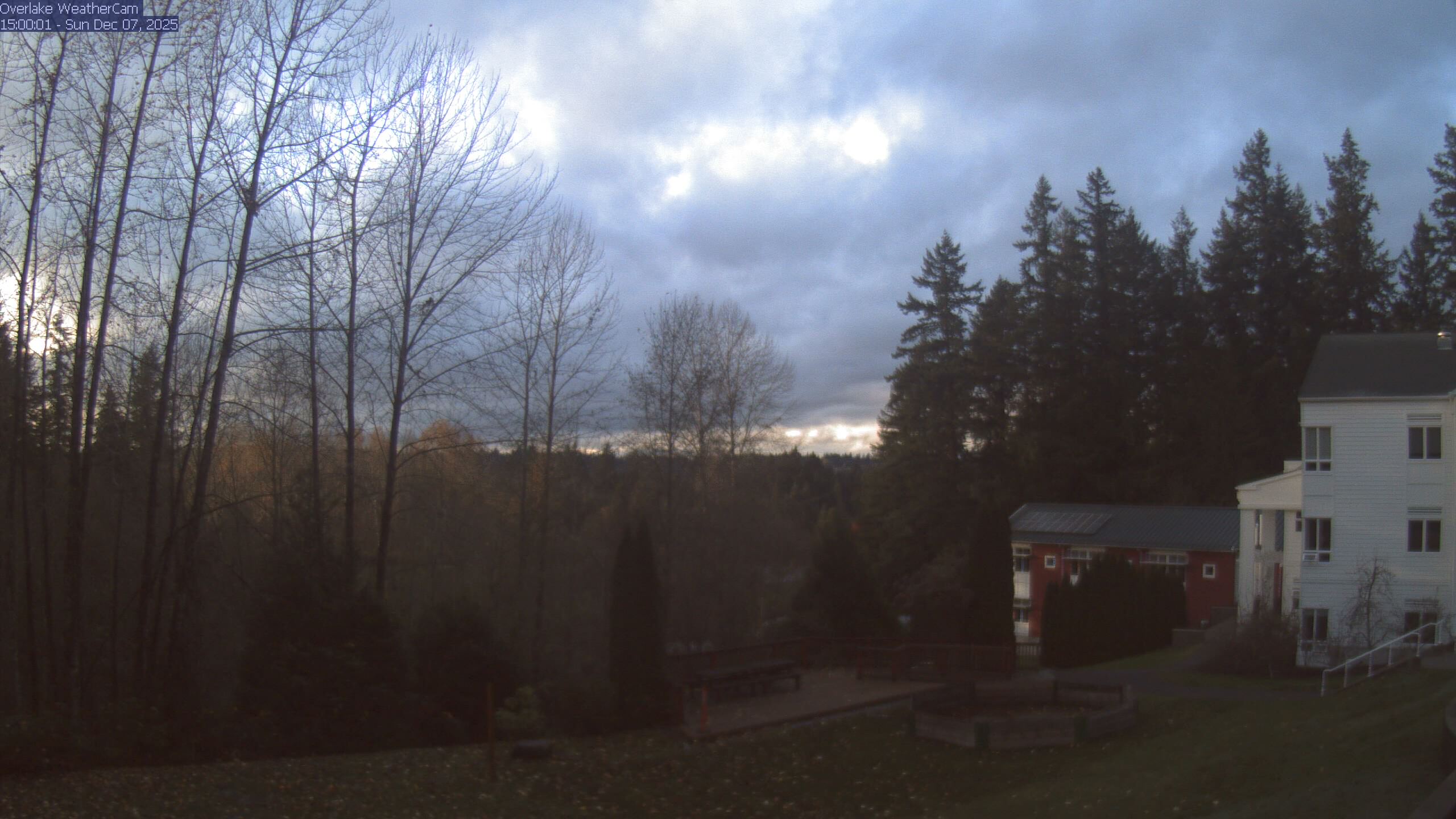 Thumbnail for current weather camera view from The Overlake School in Redmond, Washington