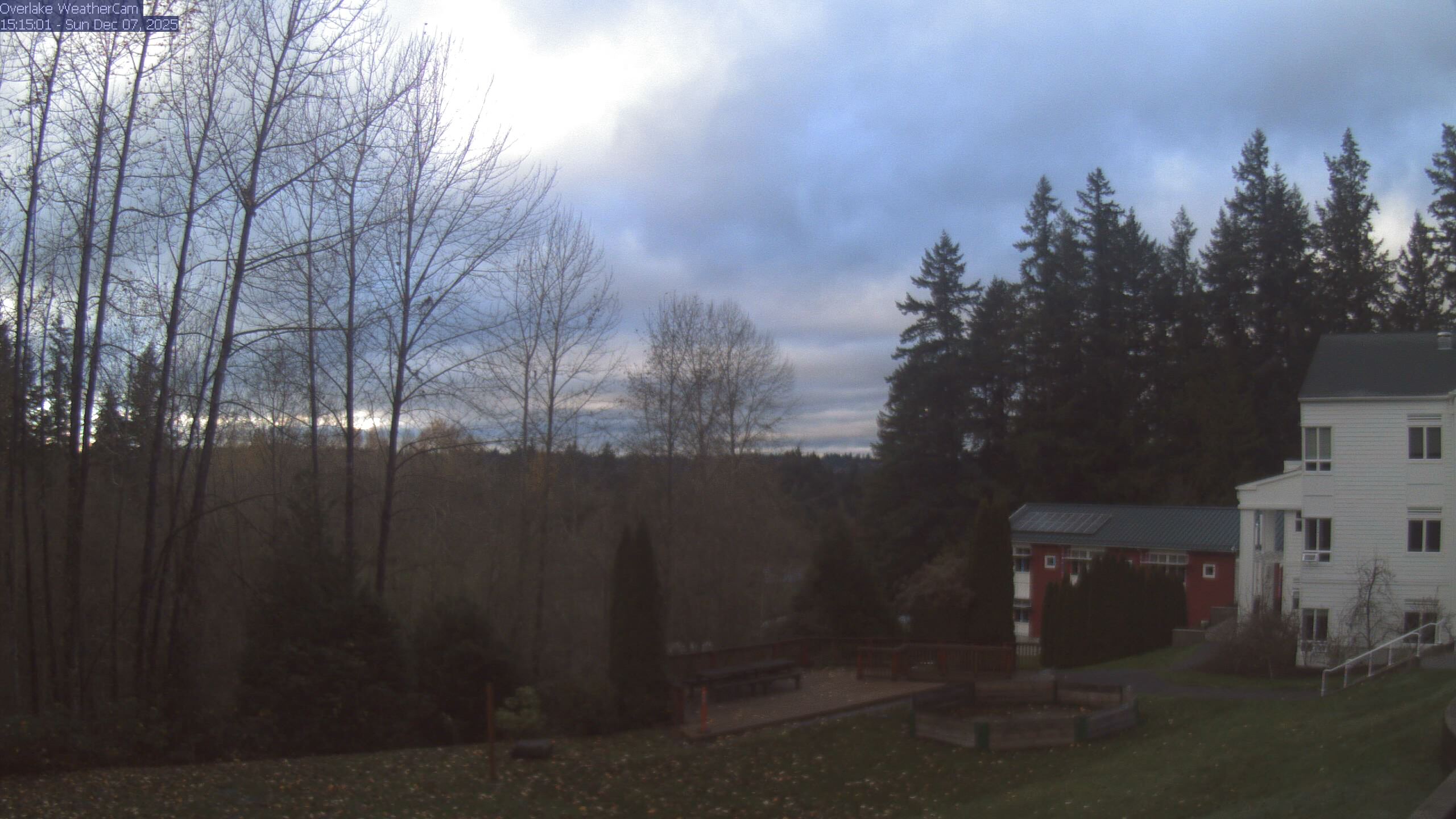 Thumbnail for current weather camera view from The Overlake School in Redmond, Washington