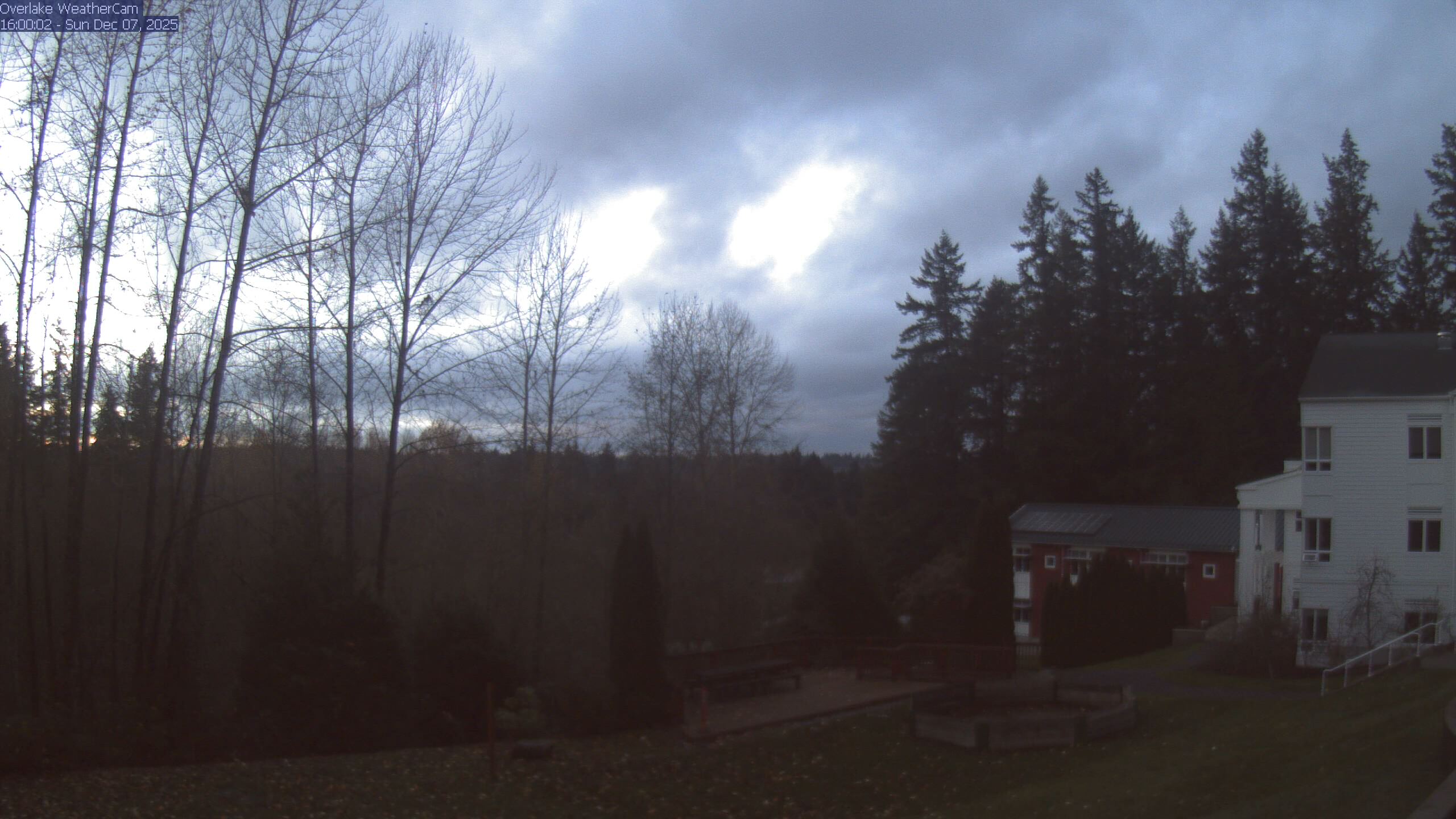 Thumbnail for current weather camera view from The Overlake School in Redmond, Washington