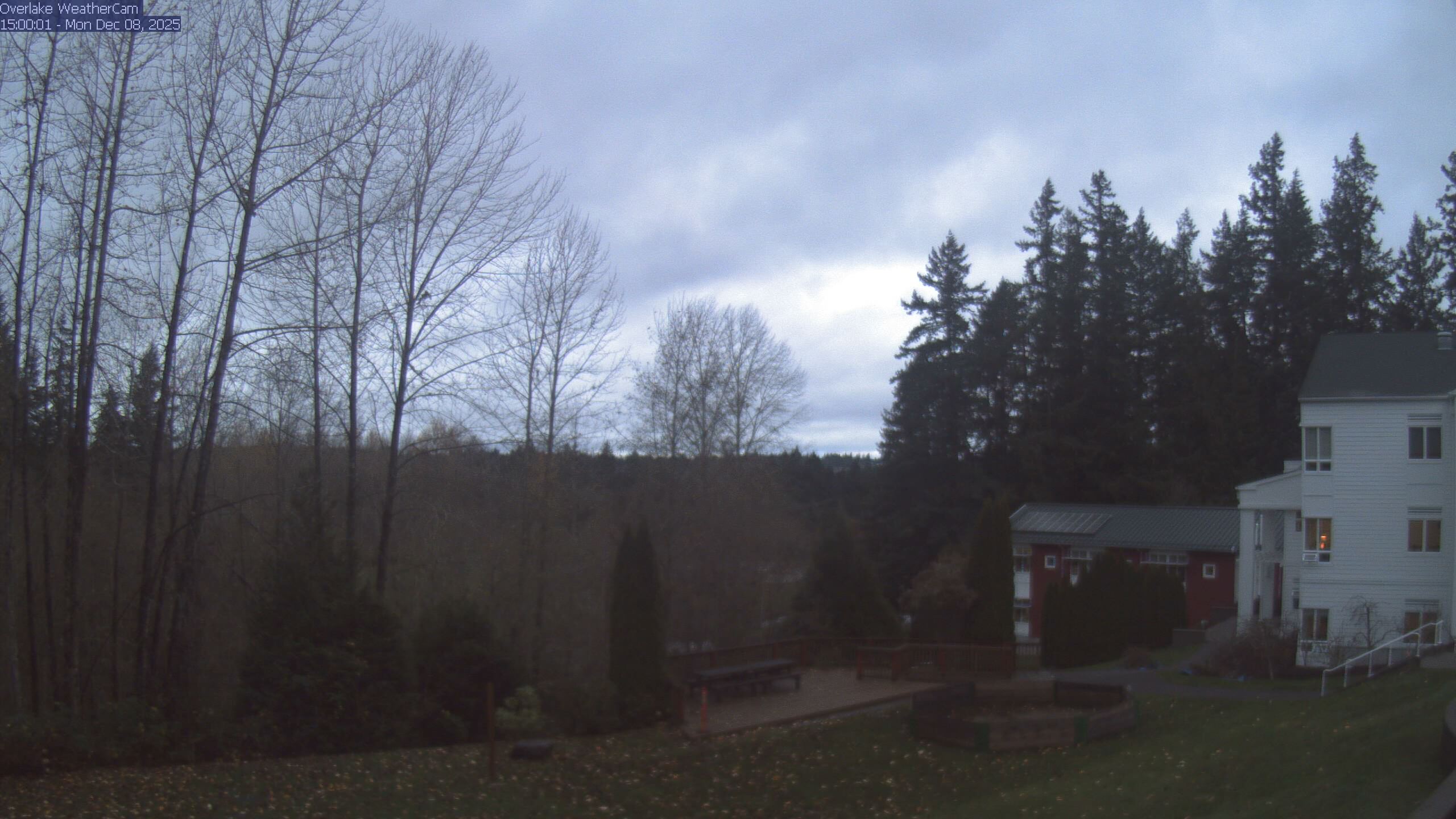 Thumbnail for current weather camera view from The Overlake School in Redmond, Washington