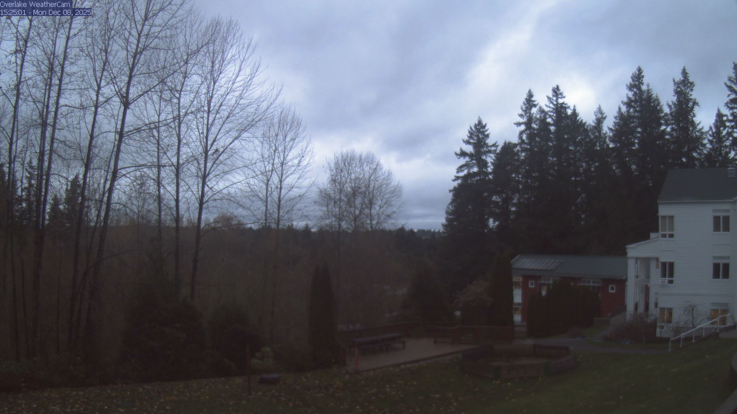 Thumbnail for current weather camera view from The Overlake School in Redmond, Washington