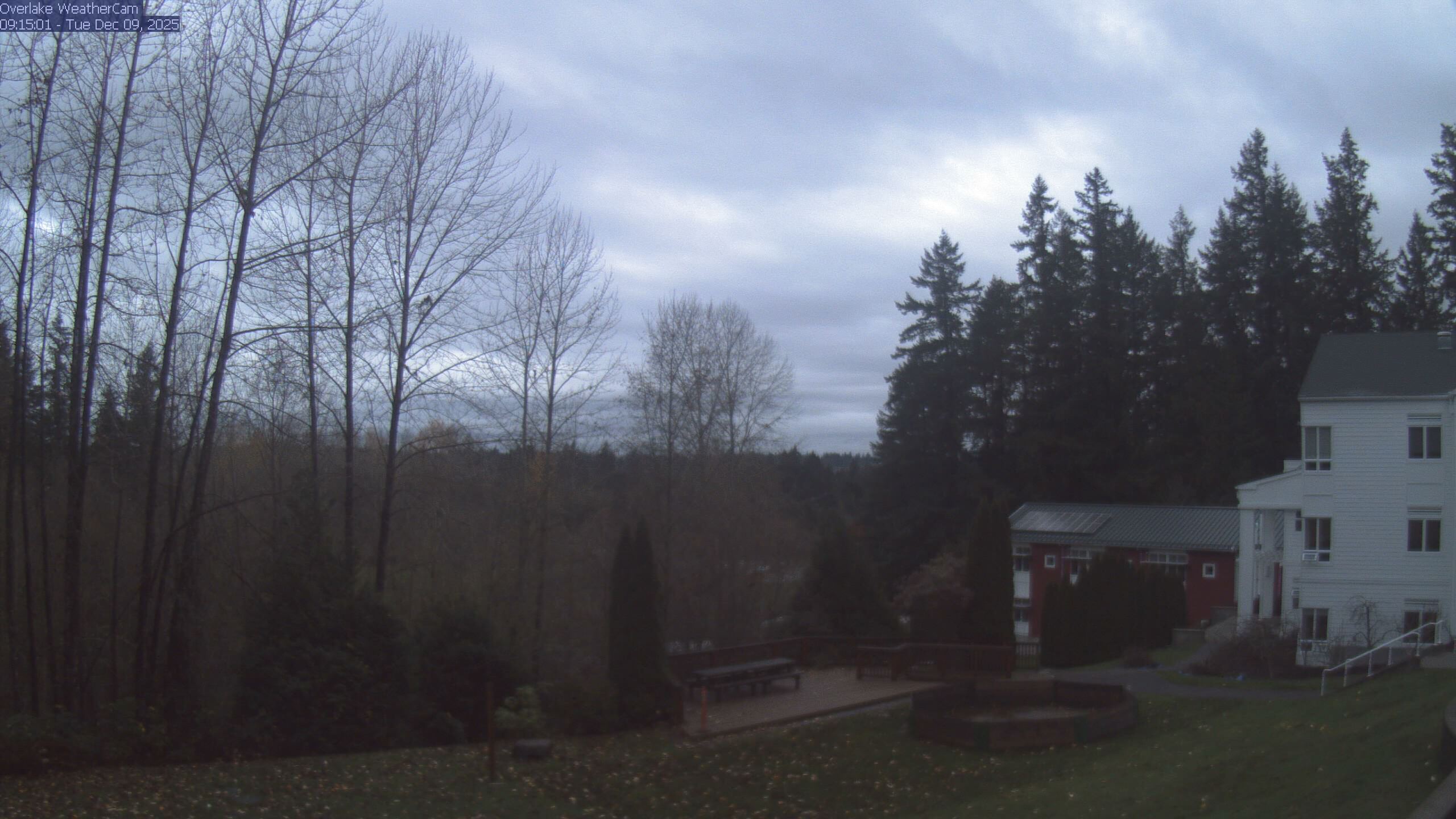 Thumbnail for current weather camera view from The Overlake School in Redmond, Washington