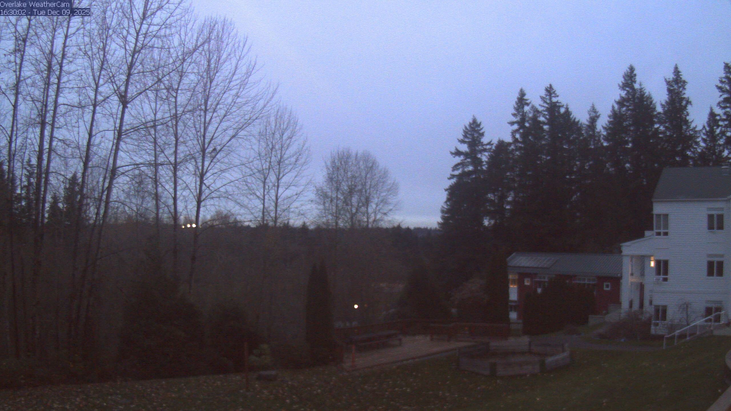 Thumbnail for current weather camera view from The Overlake School in Redmond, Washington