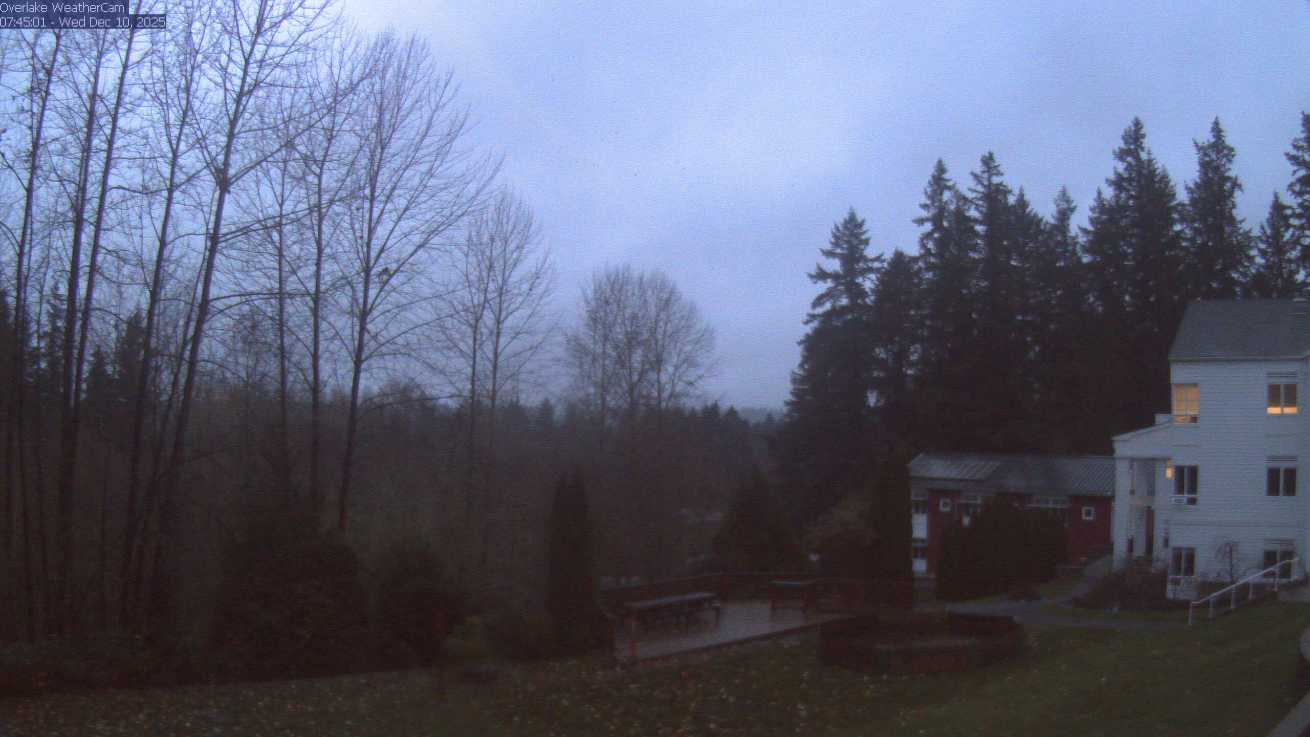Thumbnail for current weather camera view from The Overlake School in Redmond, Washington