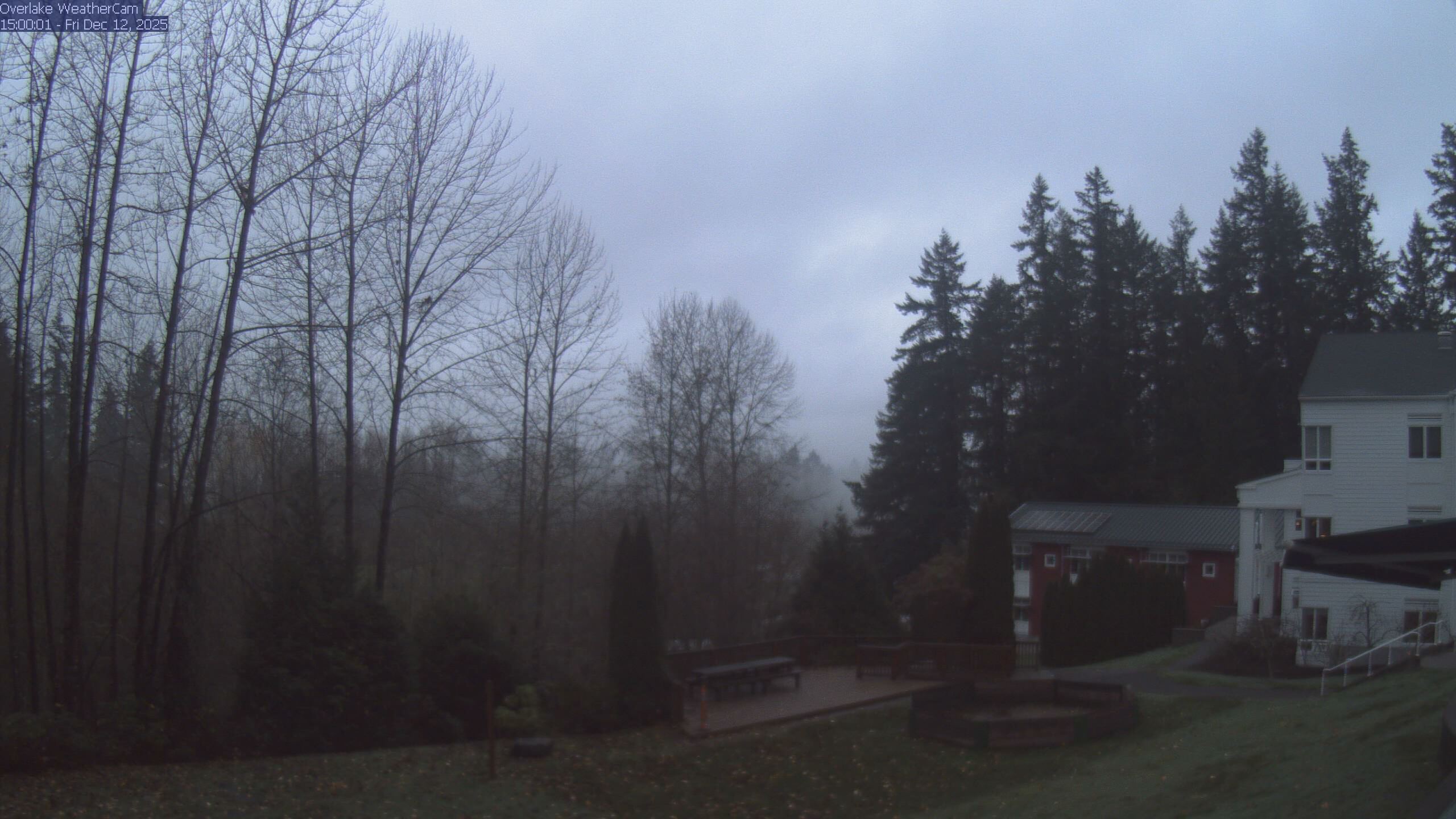 Thumbnail for current weather camera view from The Overlake School in Redmond, Washington
