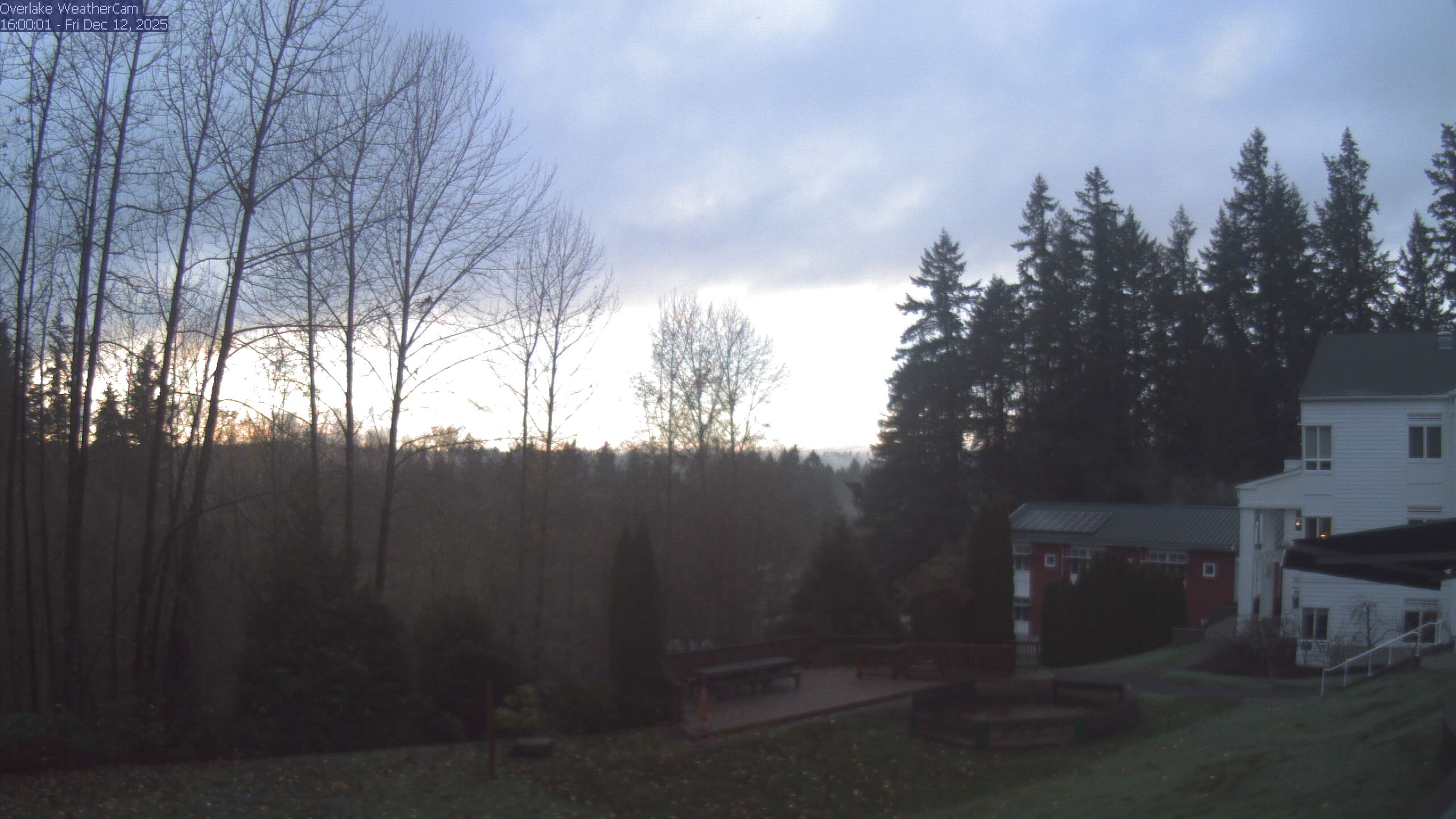 Thumbnail for current weather camera view from The Overlake School in Redmond, Washington
