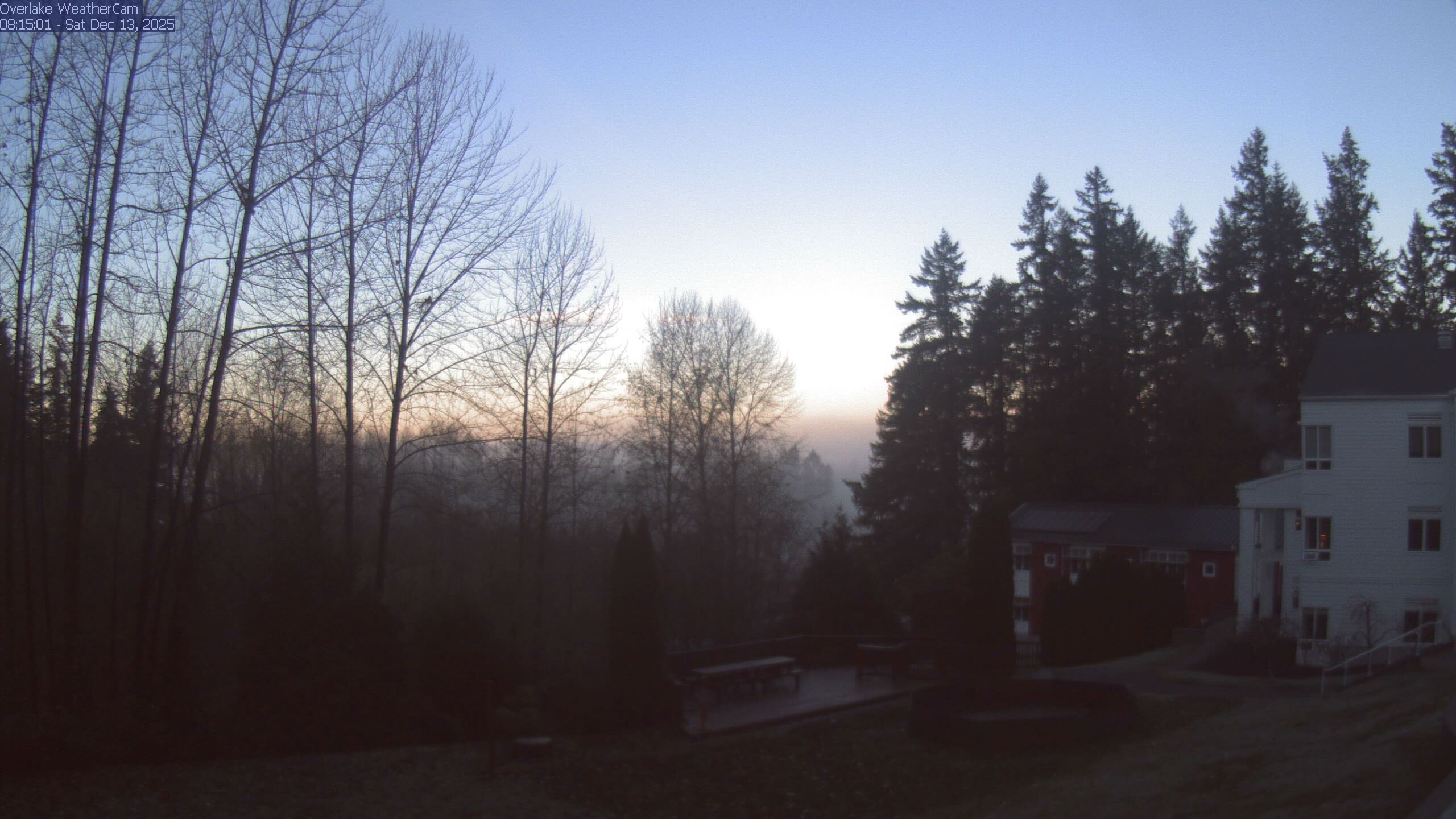 Thumbnail for current weather camera view from The Overlake School in Redmond, Washington