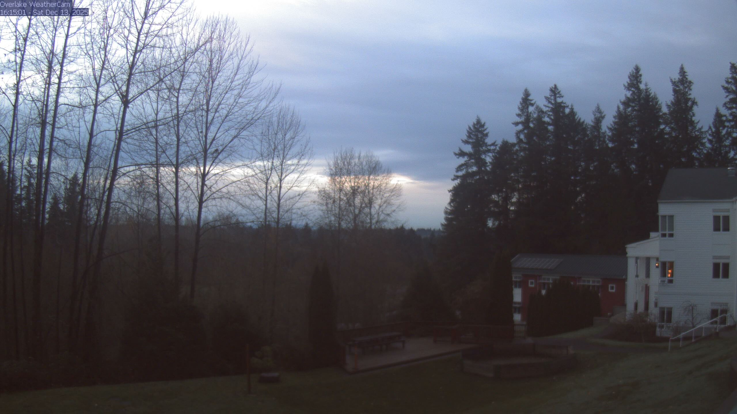 Thumbnail for current weather camera view from The Overlake School in Redmond, Washington