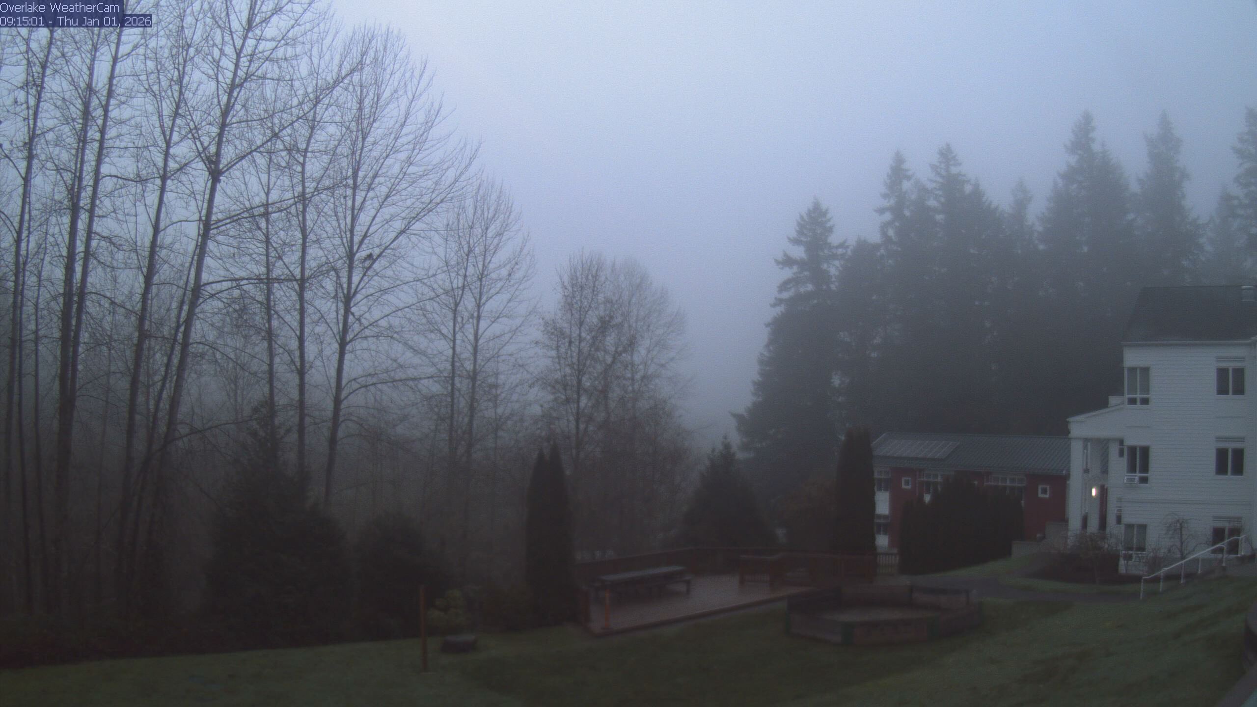 Thumbnail for current weather camera view from The Overlake School in Redmond, Washington