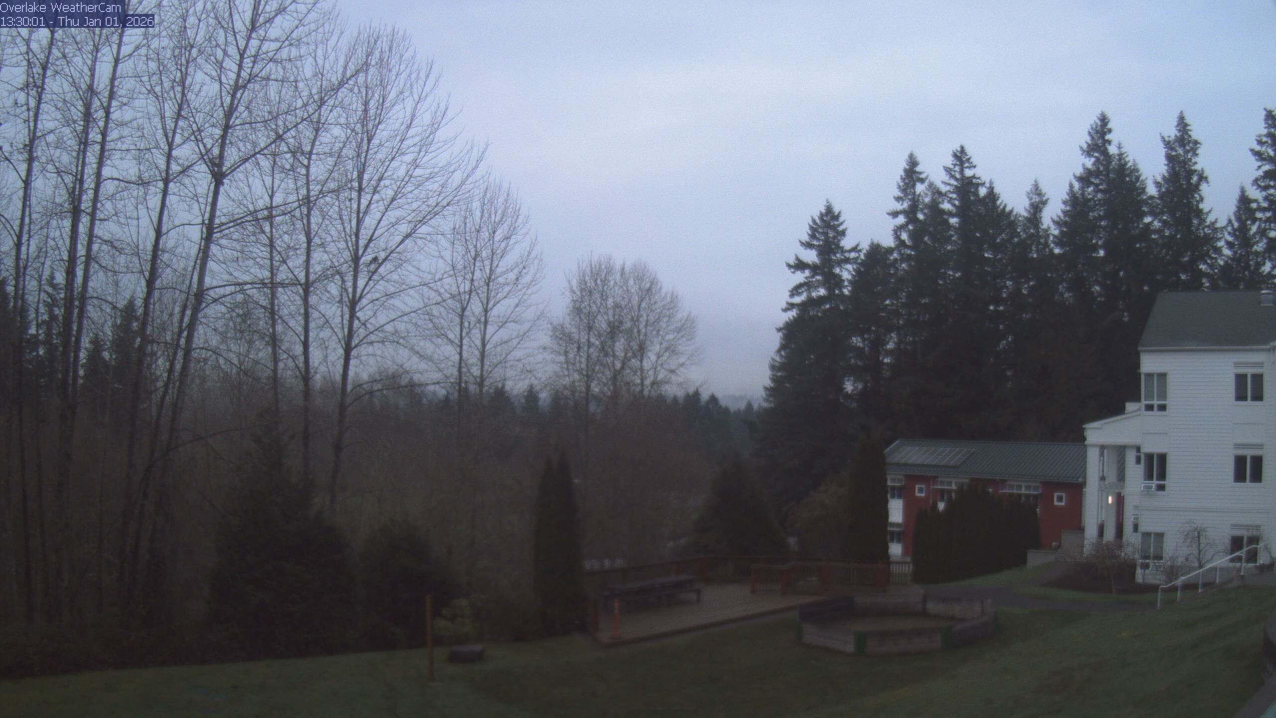 Thumbnail for current weather camera view from The Overlake School in Redmond, Washington