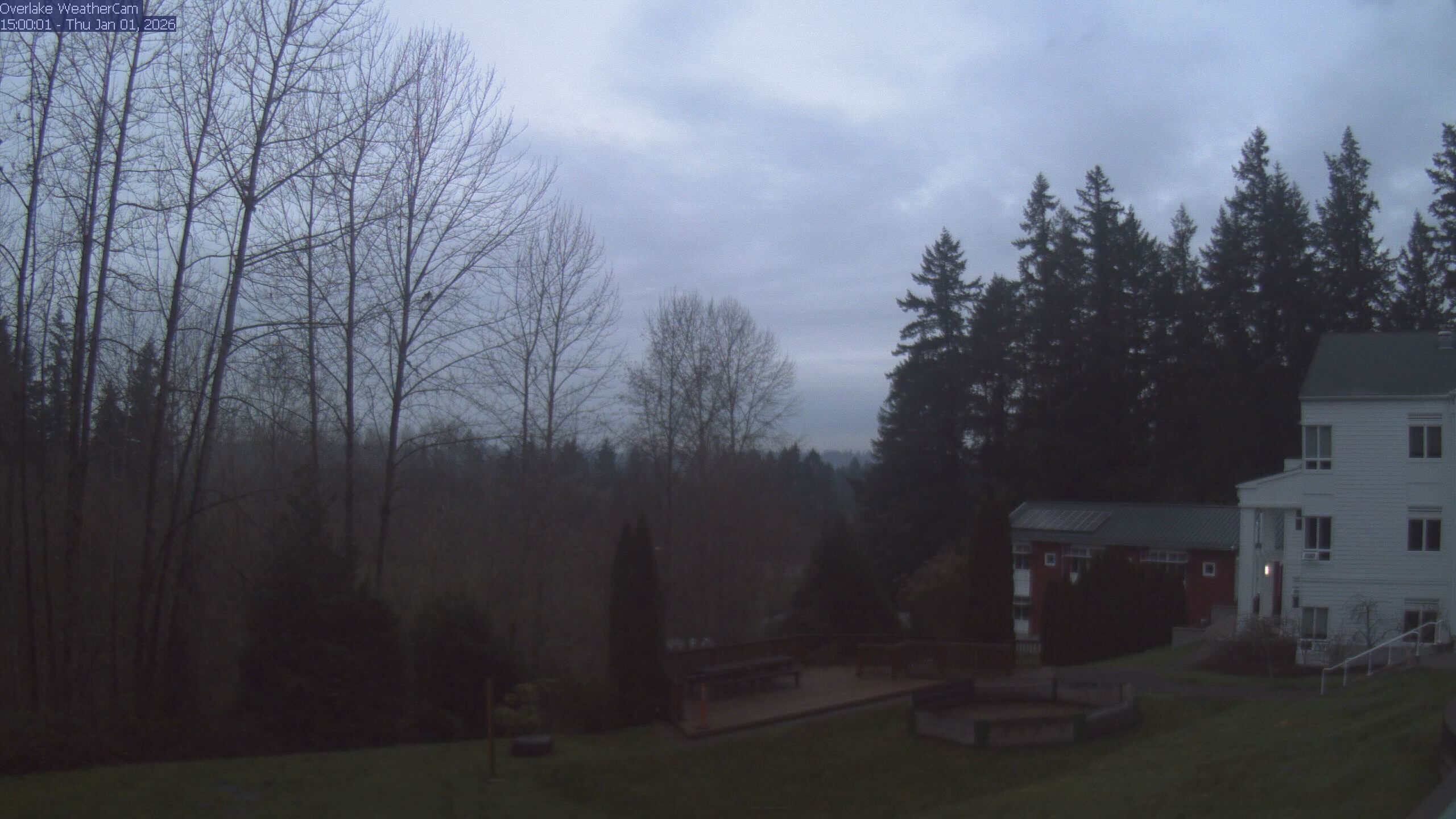 Thumbnail for current weather camera view from The Overlake School in Redmond, Washington