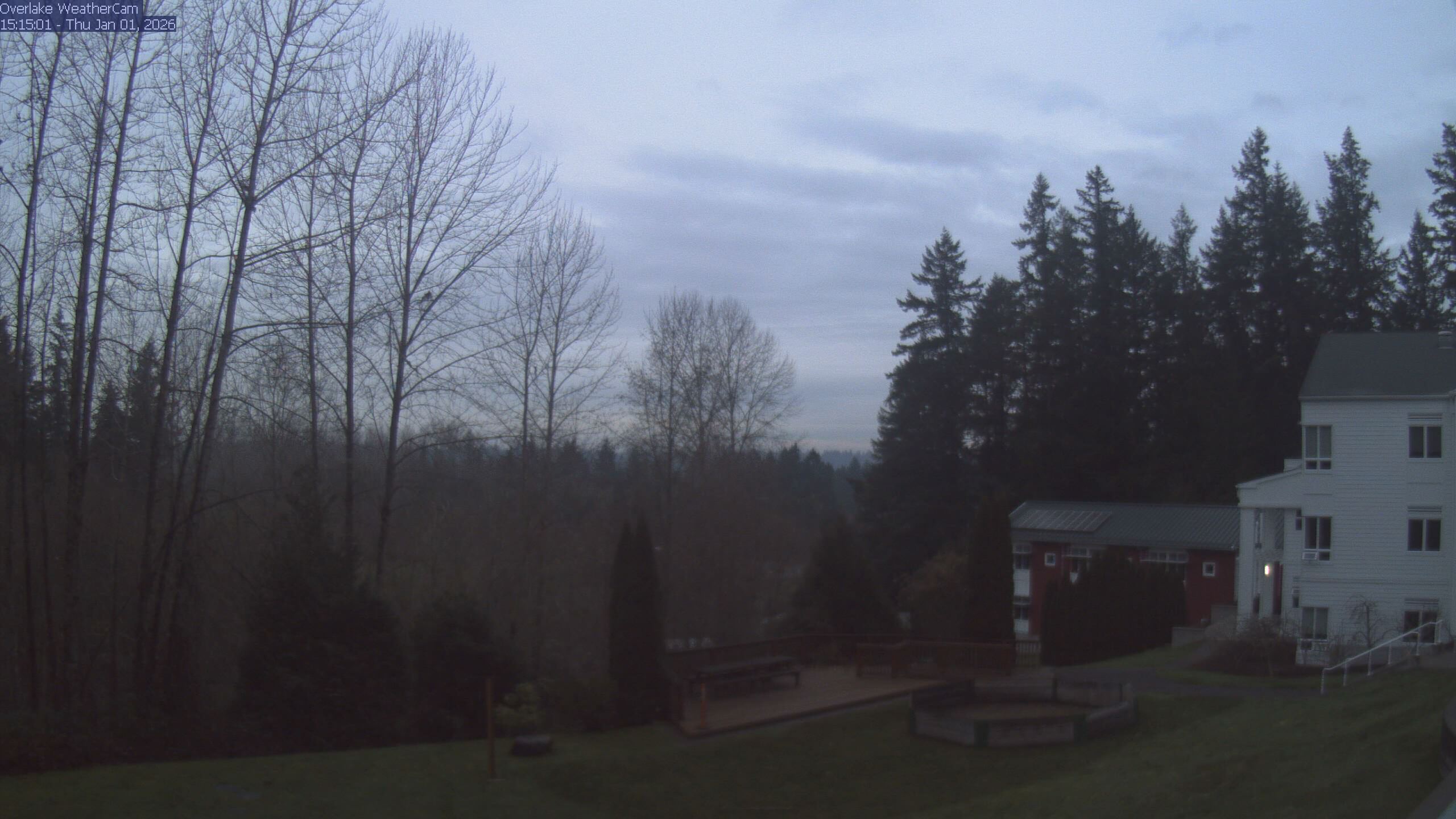 Thumbnail for current weather camera view from The Overlake School in Redmond, Washington