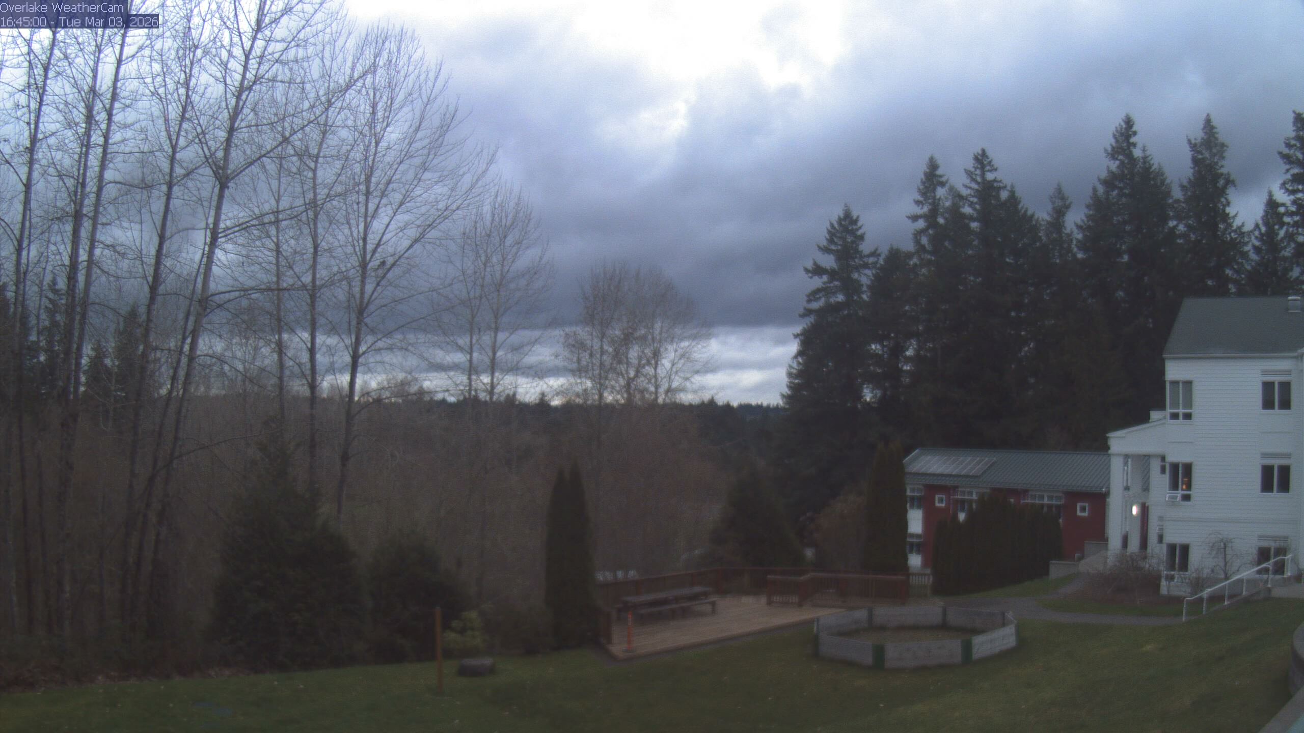 Thumbnail for current weather camera view from The Overlake School in Redmond, Washington
