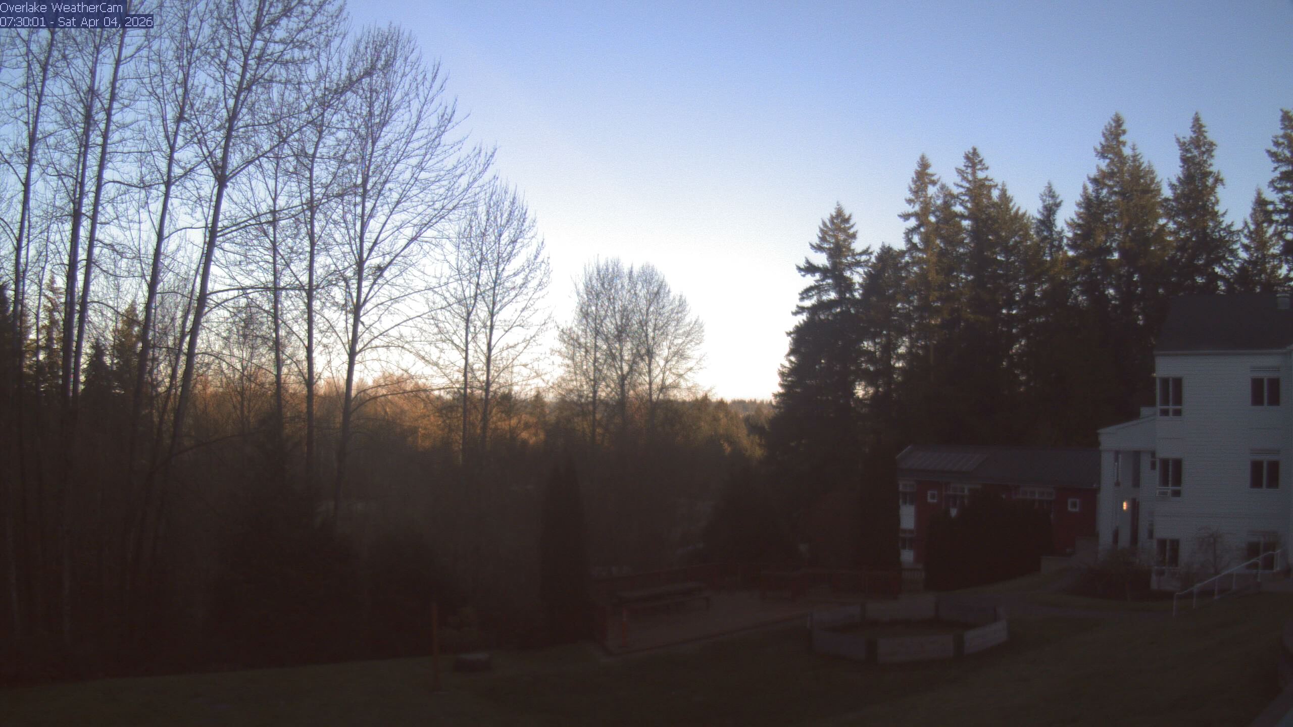 Thumbnail for current weather camera view from The Overlake School in Redmond, Washington