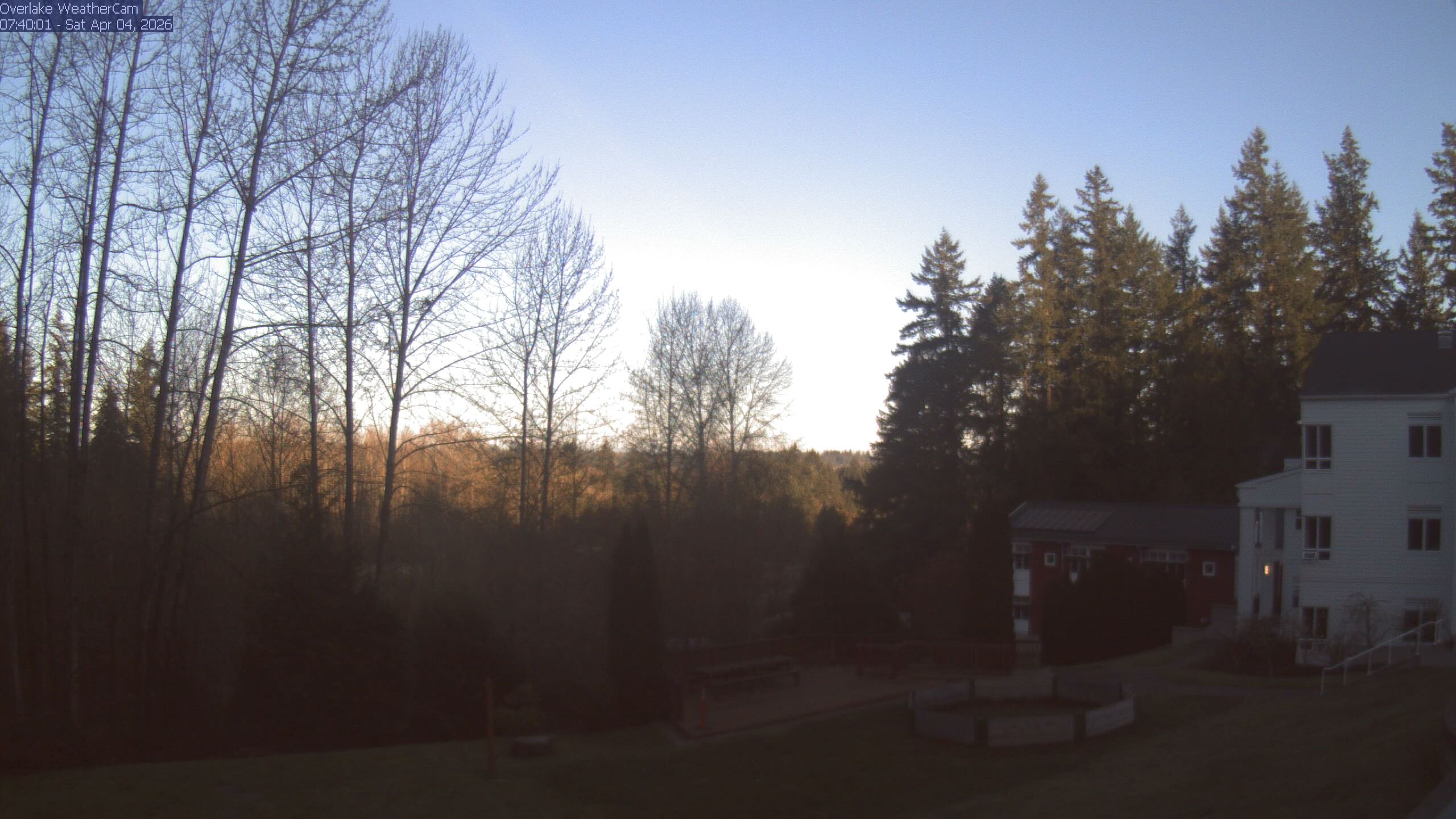 Thumbnail for current weather camera view from The Overlake School in Redmond, Washington